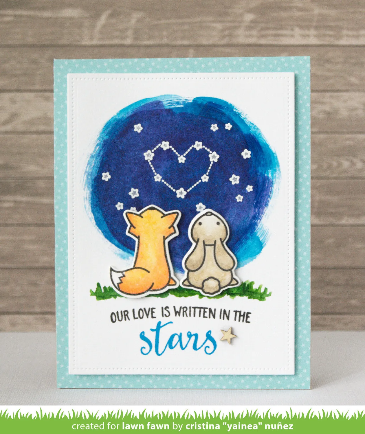 Lawn Fawn Upon a Star LF1407 Stempelset Sterne Tiere