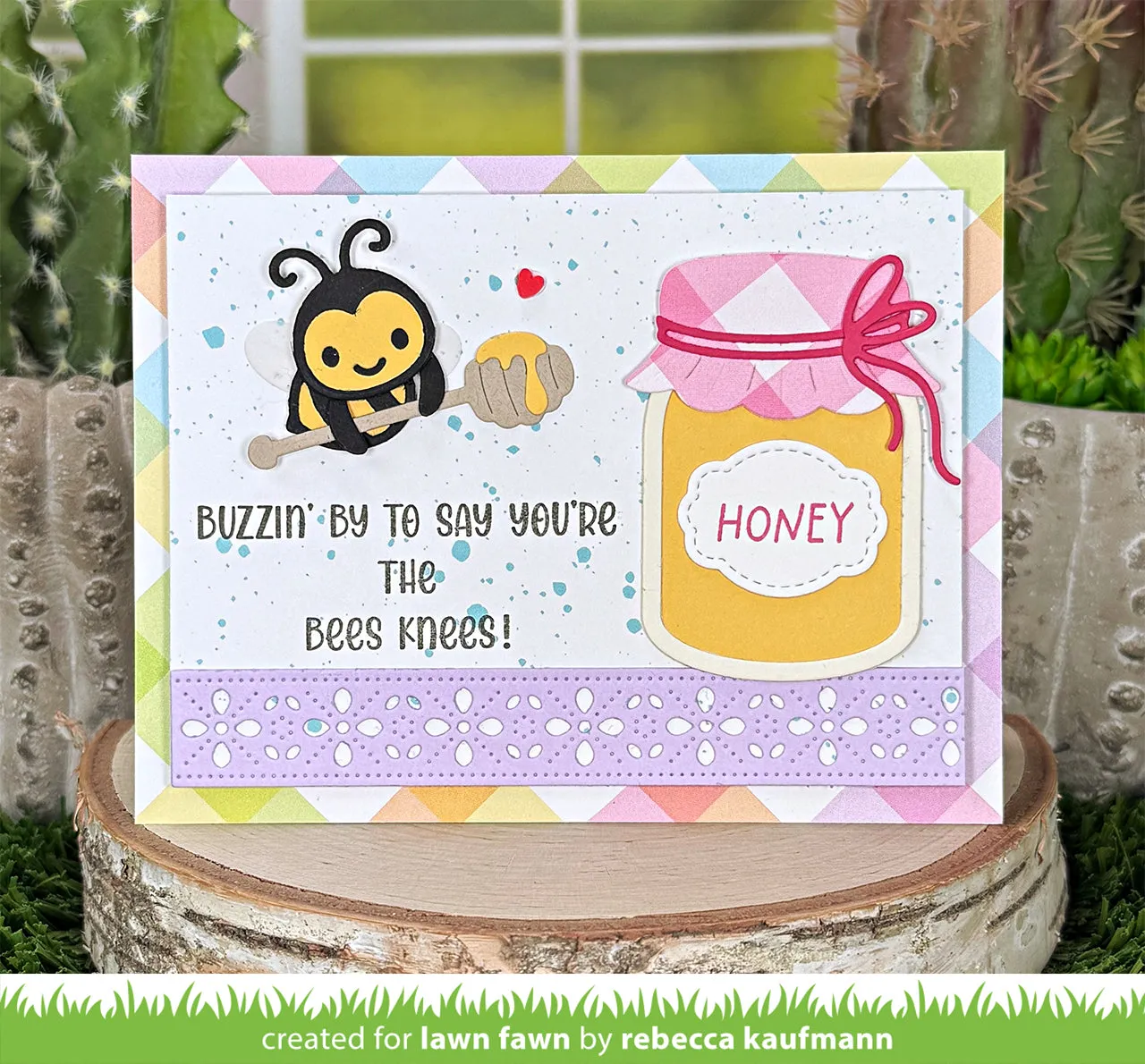 Lawn Fawn Henry's Build-A-Sentiment Honey Bee Stempelset