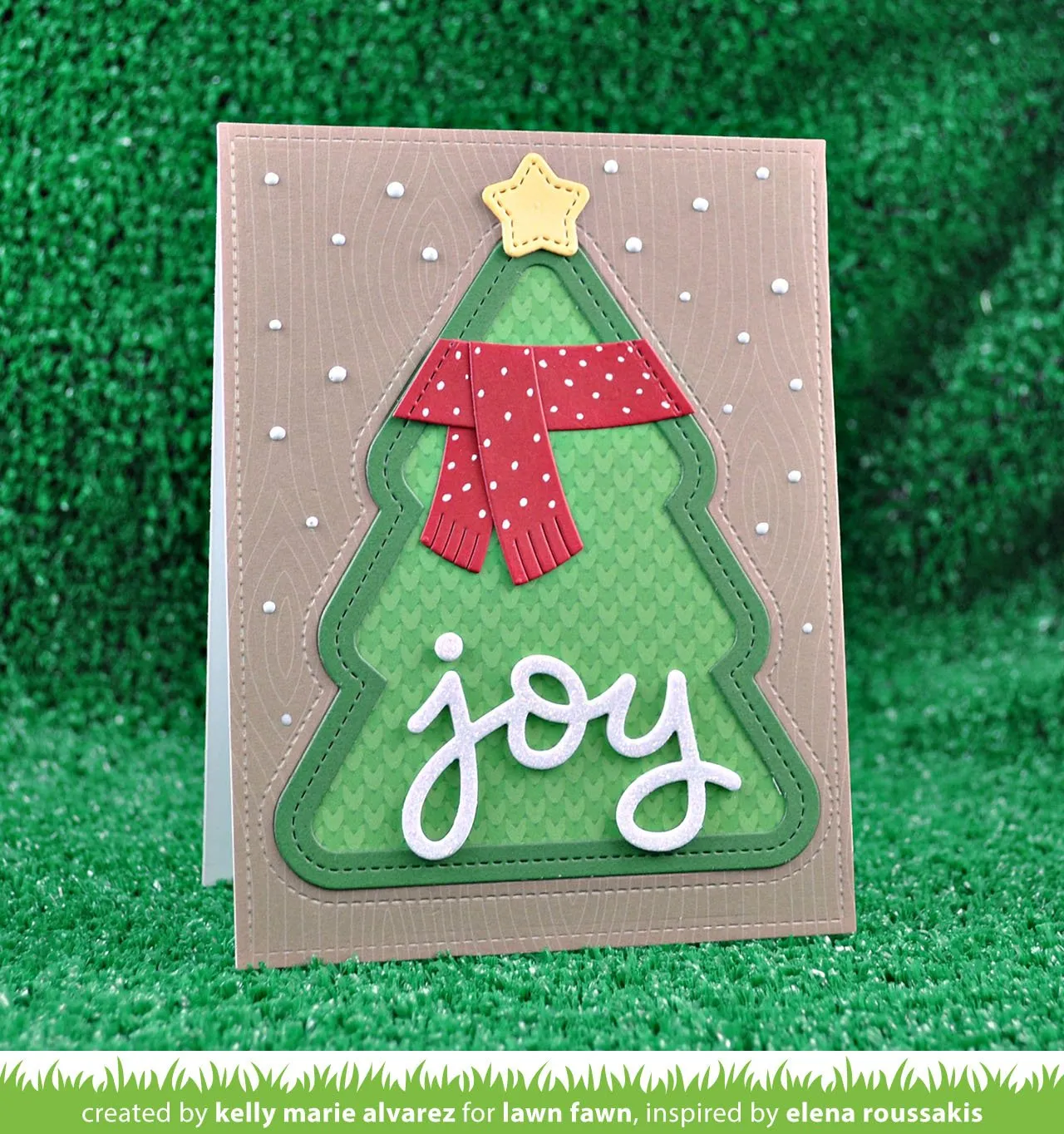 Lawn Fawn Stitched Christmas Tree Frames Stanzen Weihnachten