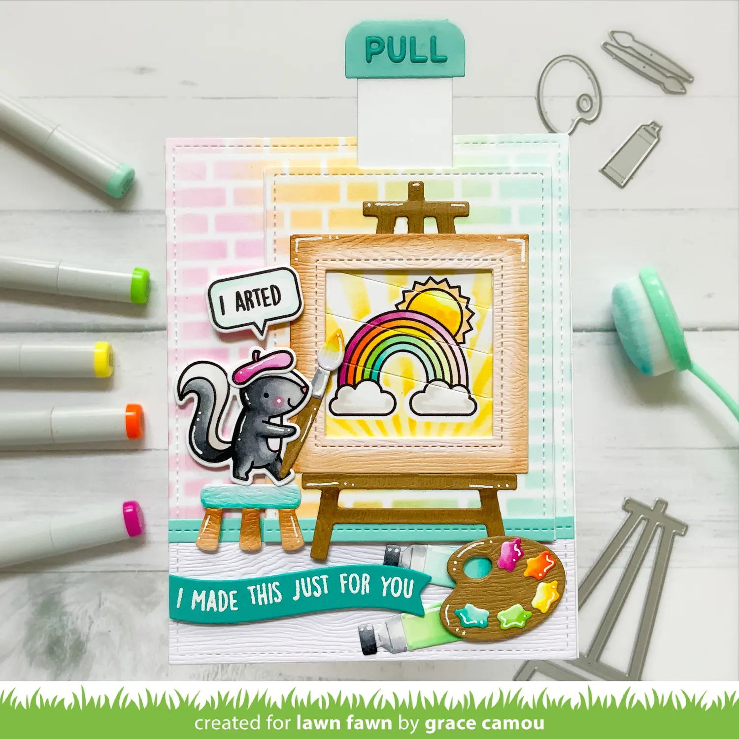 Lawn Fawn Canvas and Easel Stanzschablonen Kunst 3tlg