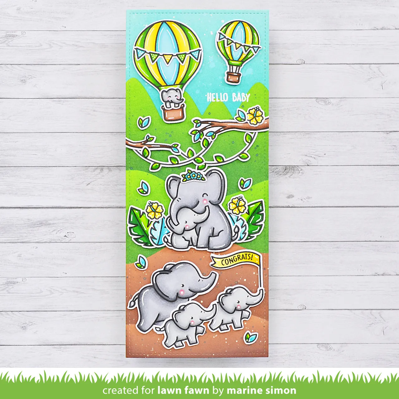 Lawn Fawn Fly High LF3069 Clear Stamps Geburtstag