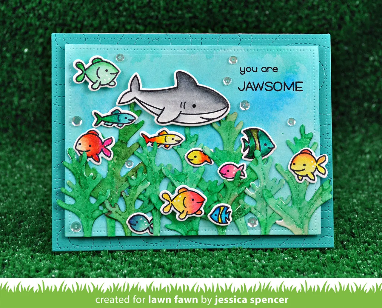 Lawn Fawn Duh-nuh Clear Stamps Hai Mini