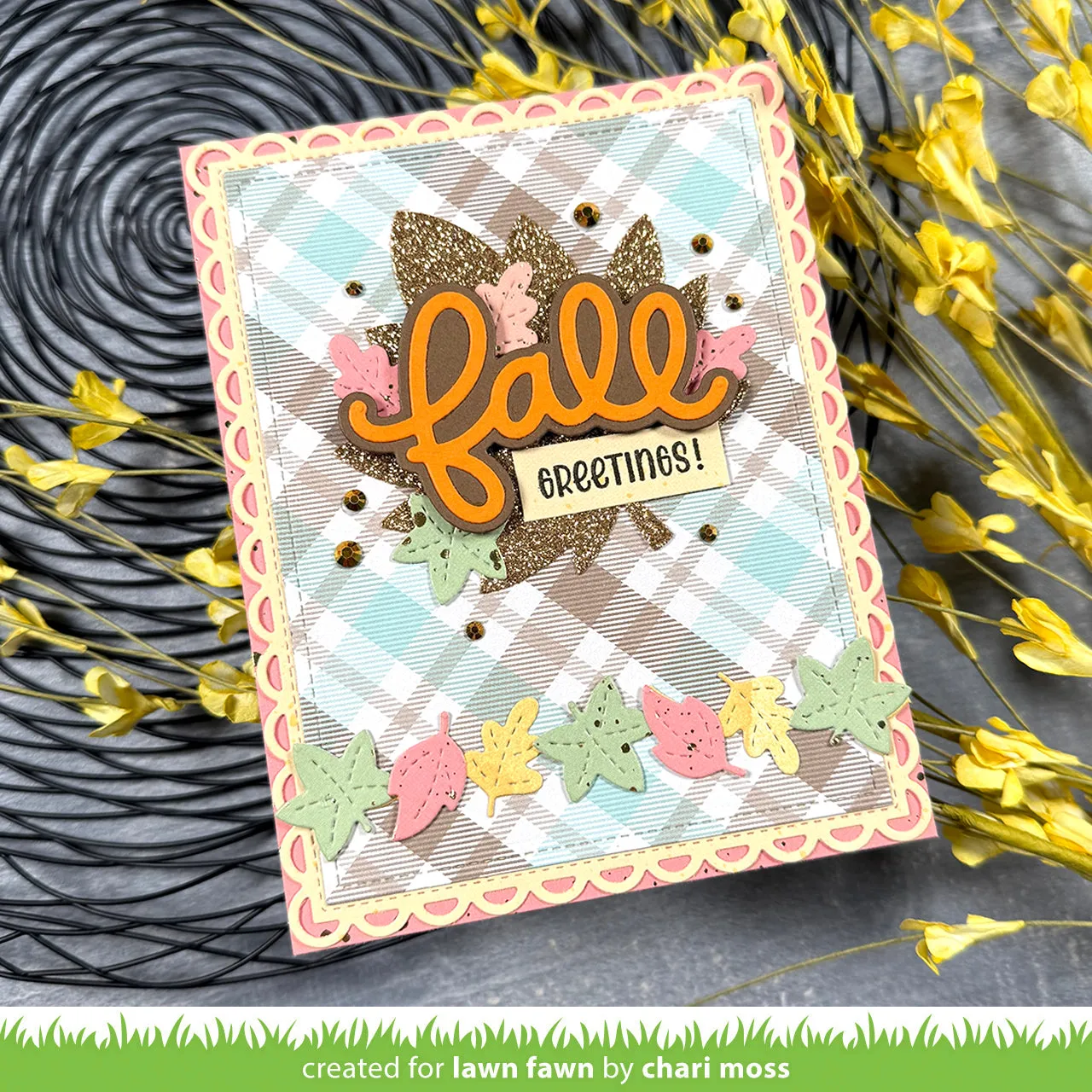 Lawn Fawn Scripty Fall Stanzschablone Schriftzug Herbst