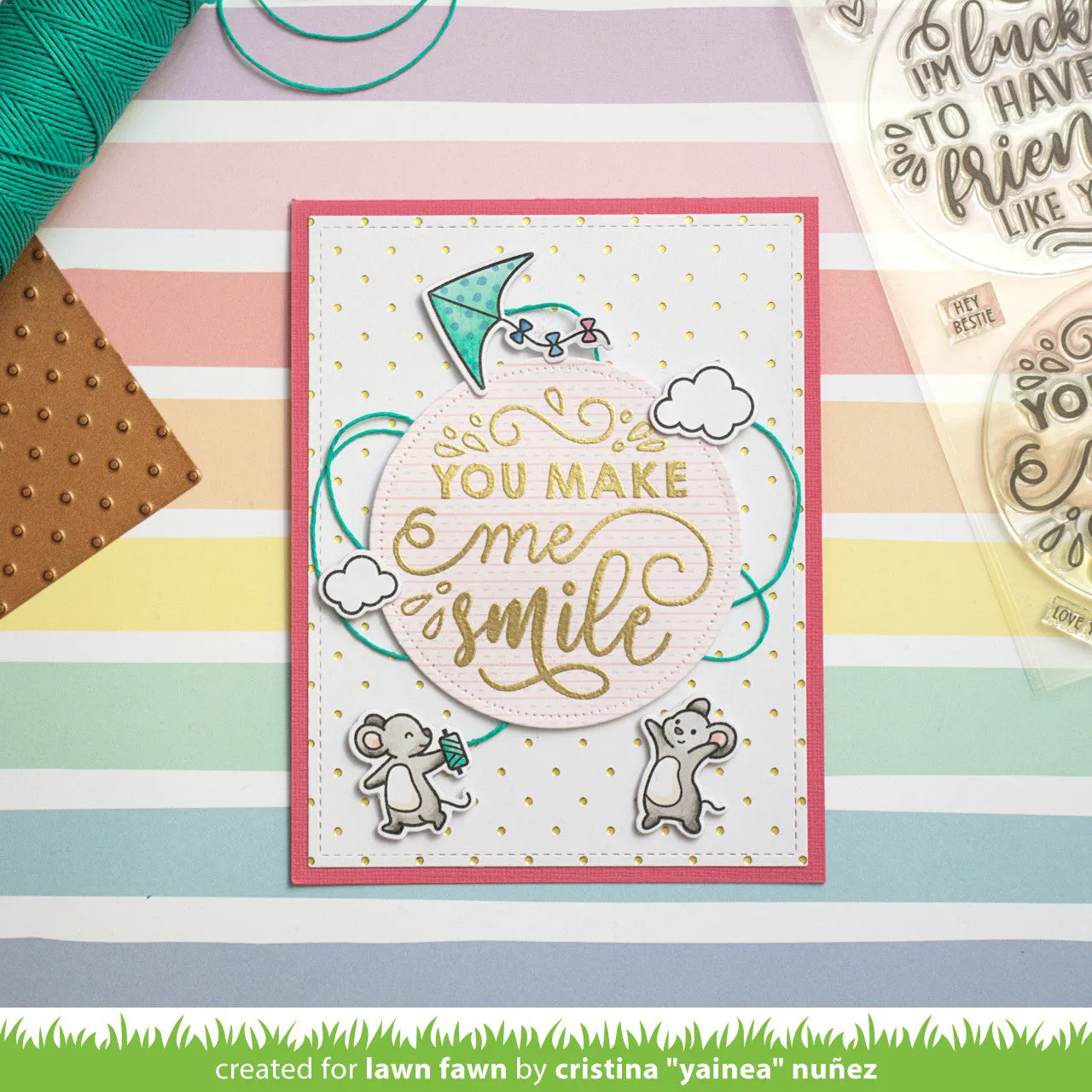 Lawn Fawn Itsy Bitsy Polka Dot Hotfoilplatte Hintergrund