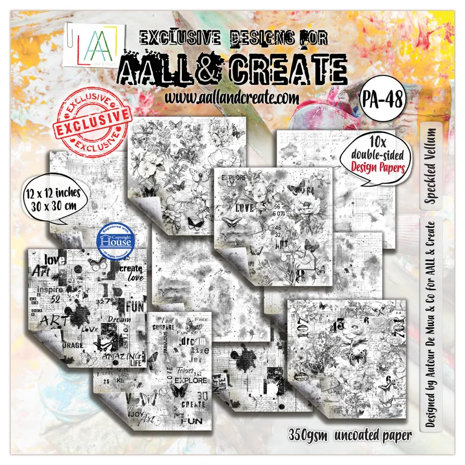 AALL and Create PA-48 Speckled Vellum Designpapier 12x12