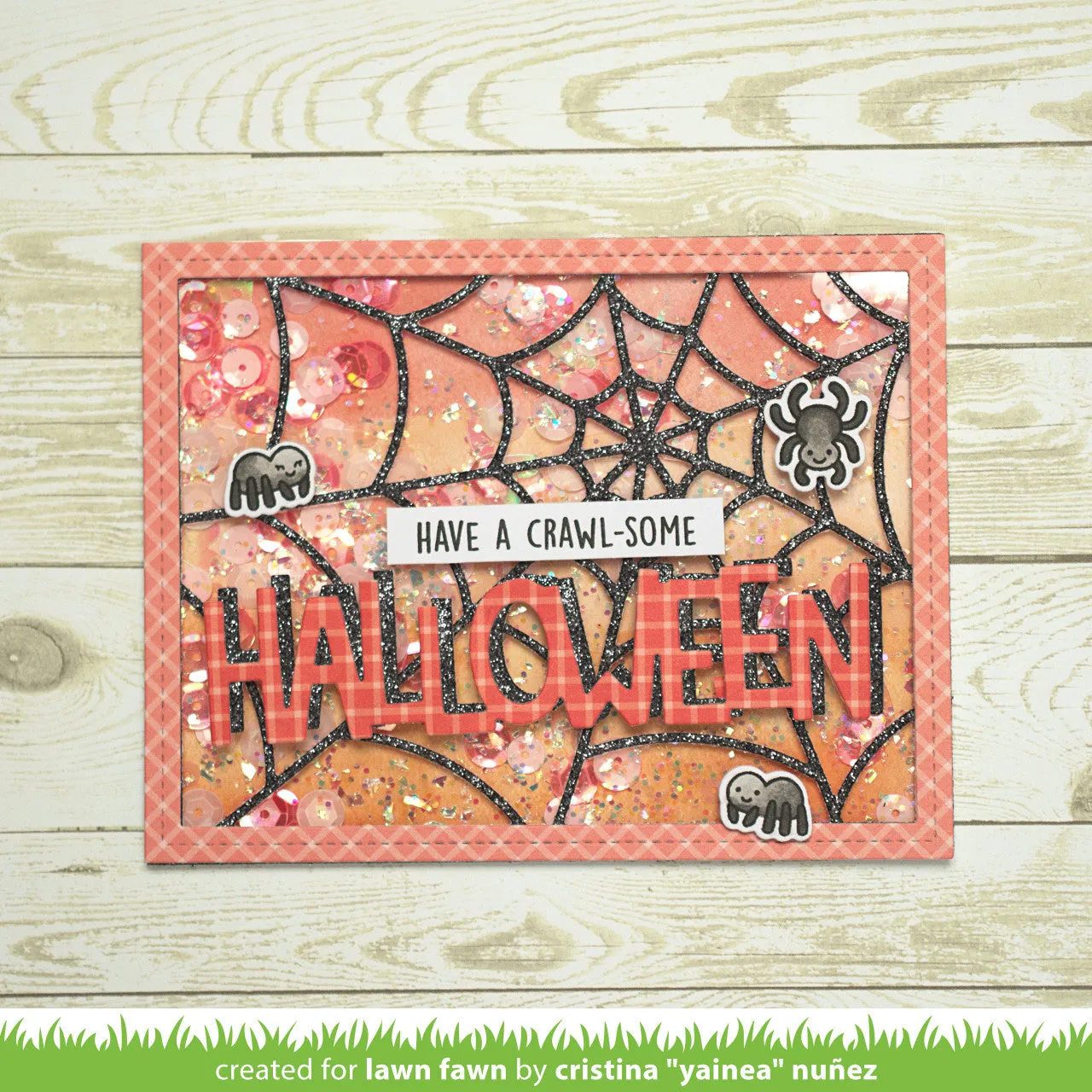 Lawn Fawn Lawn Cuts Spiderweb Backdrop Stanzschablone Halloween