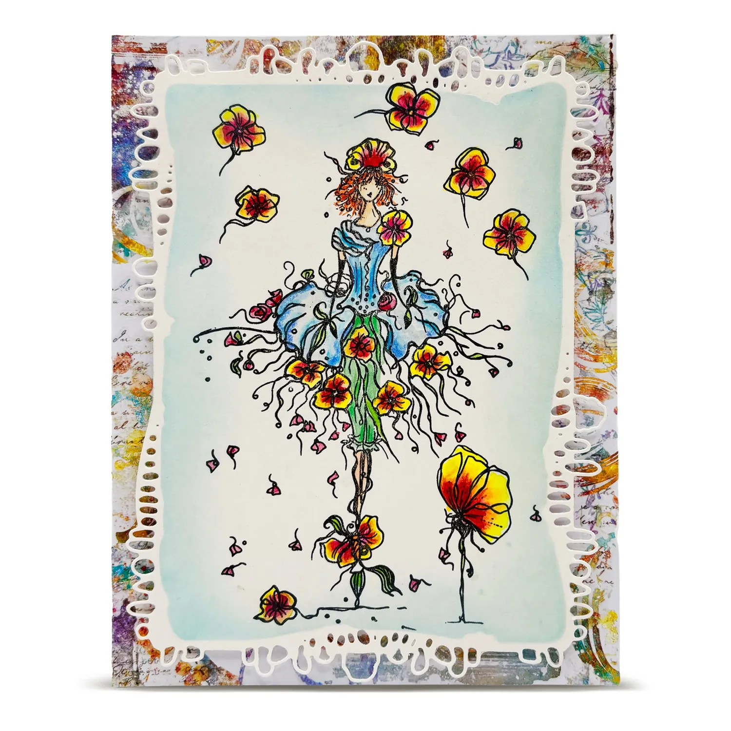 AALL and Create TP-1400 Pirouette of Petals Stempel A6 klar
