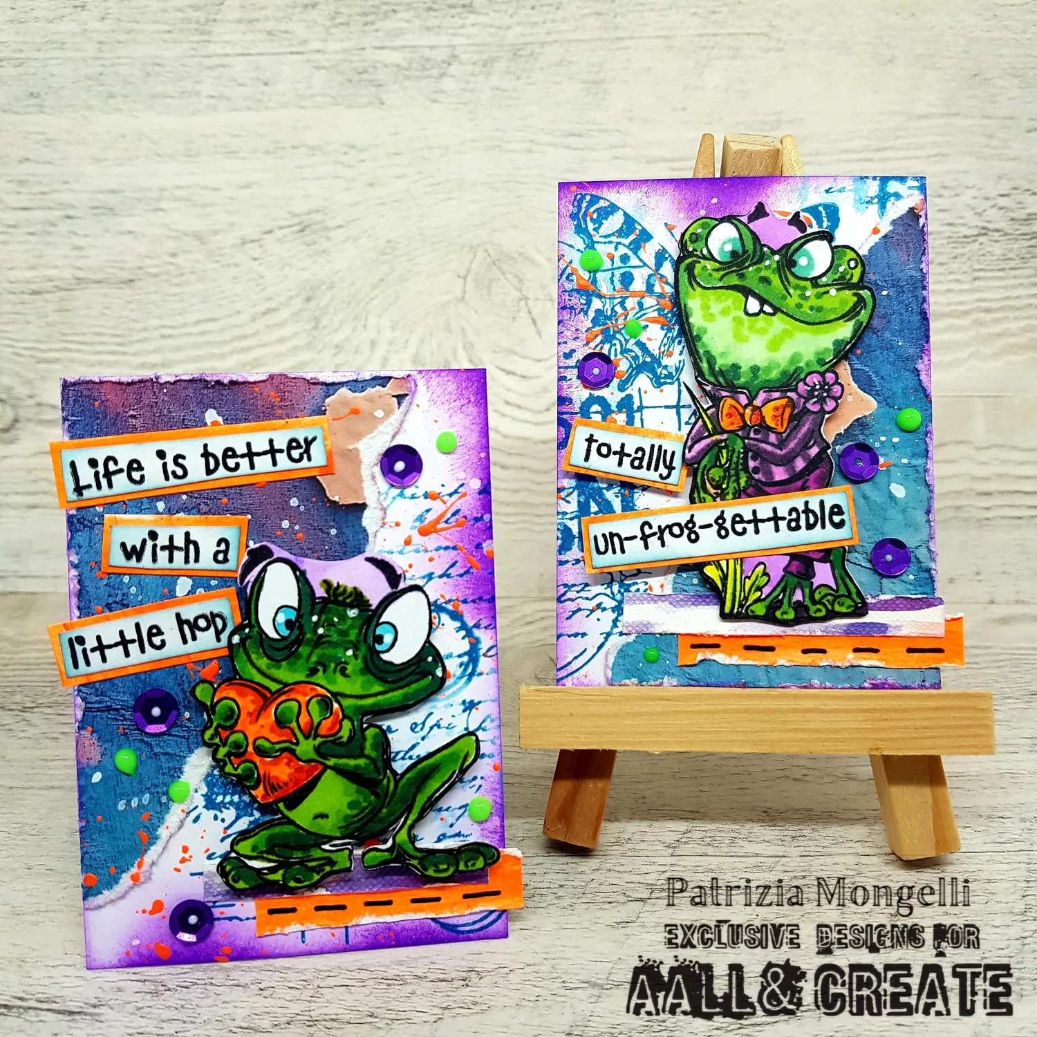 AALL and Create TP-1406 Frosch Stempelset A6 7 Motive