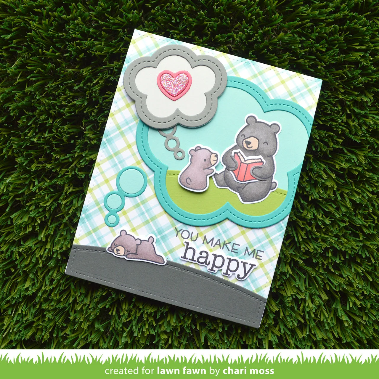 Lawn Fawn Outside In Stitched Thought Bubble Stanzschablonen genäht