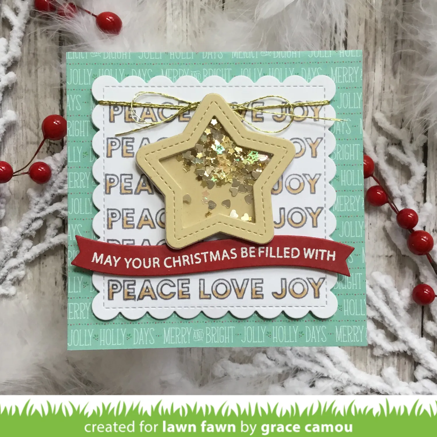 Lawn Fawn Offset Sayings Christmas Stempelset englisch