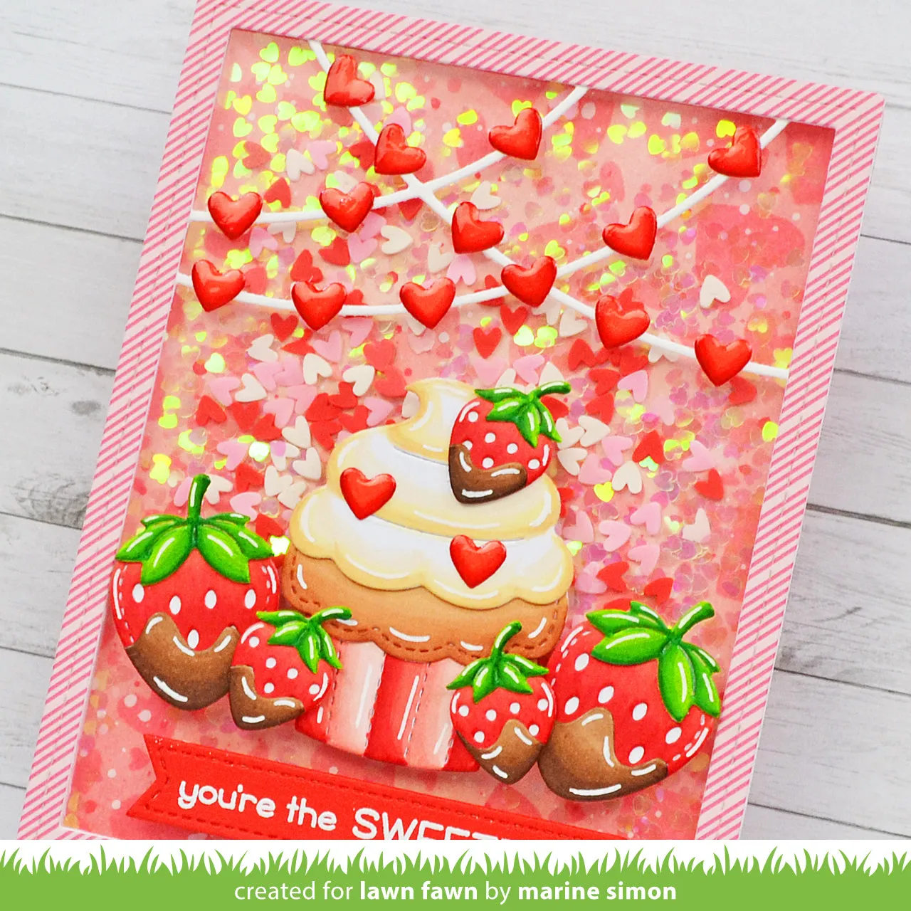Lawn Fawn Lawn Cuts Stitched Cupcake Stanzschablone Geburtstag