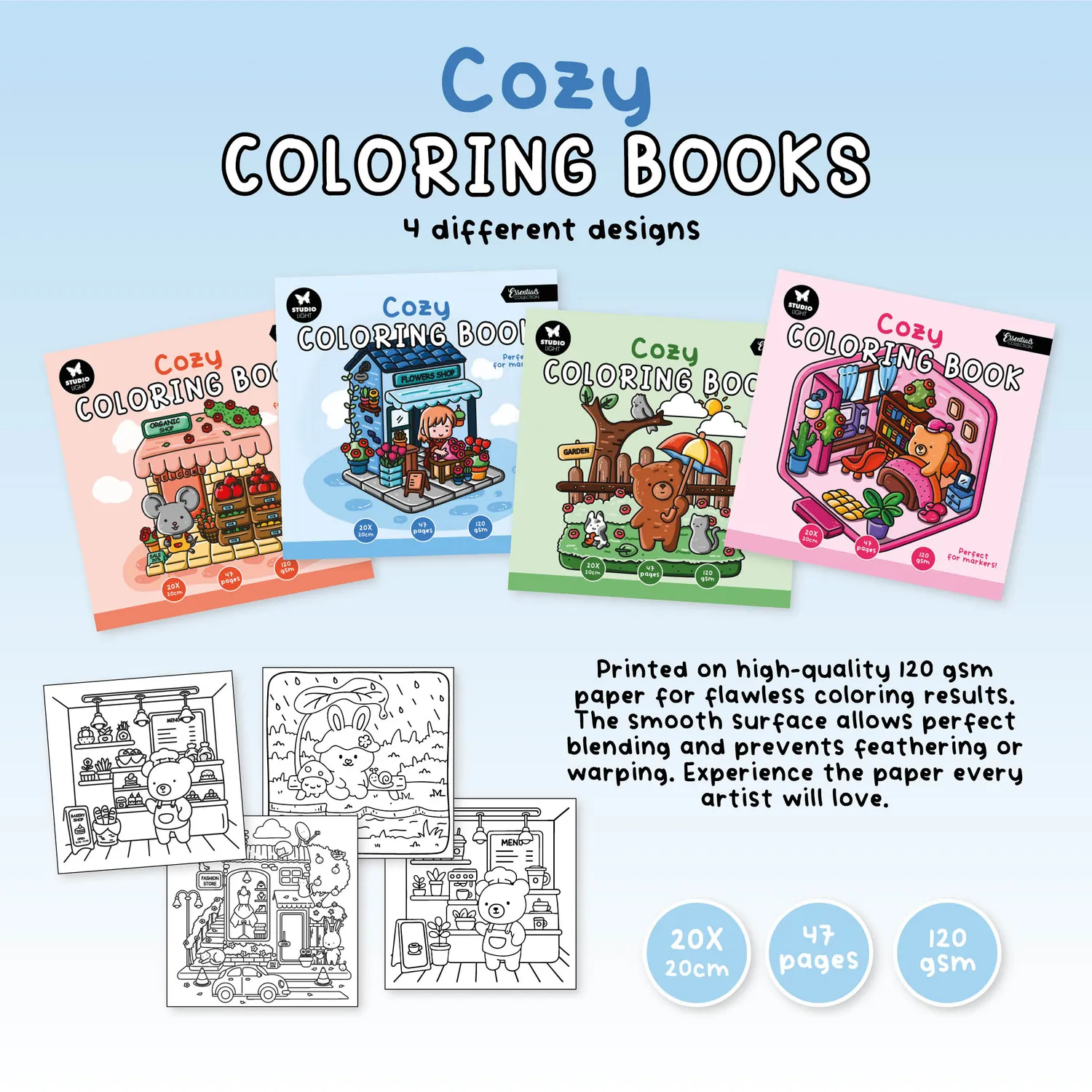 StudioLight Essentials Cozy 04 Malbuch 48 Seiten gemütlich