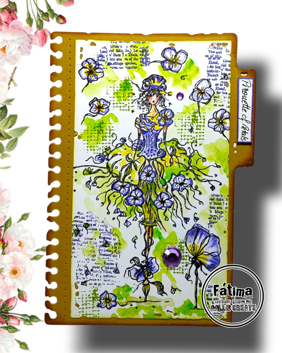 AALL and Create TP-1400 Pirouette of Petals Stempel A6 klar