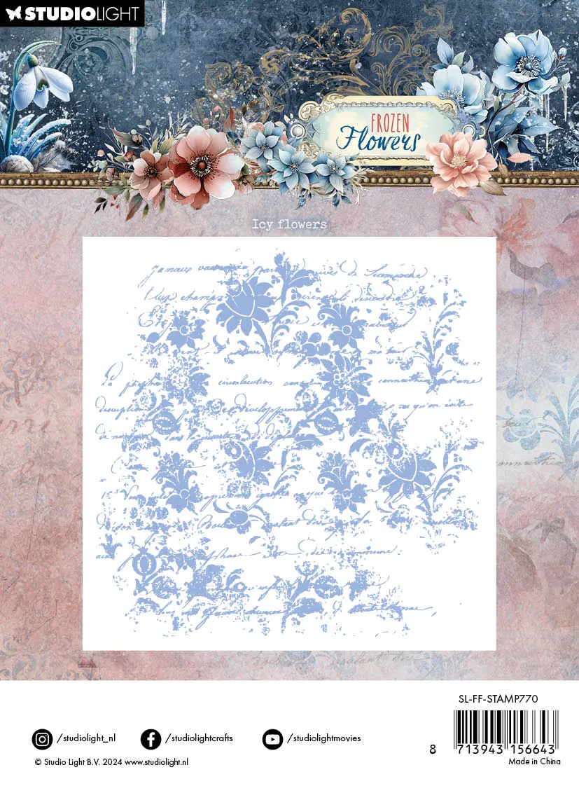 Studio Light Frozen Flowers Icy flowers Clear Stamp eisig