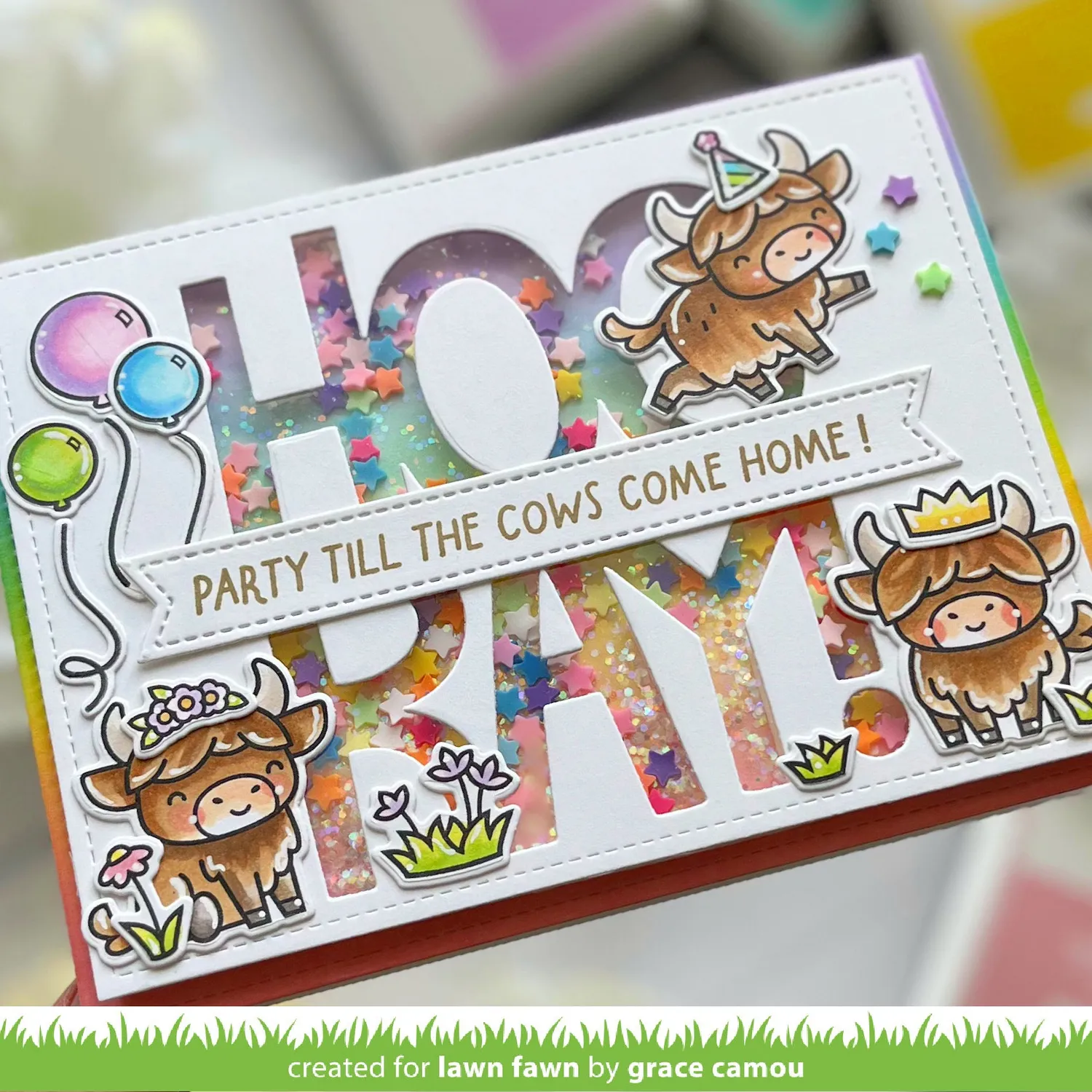 Lawn Fawn Rainbow Star Streuteile aus Clay
