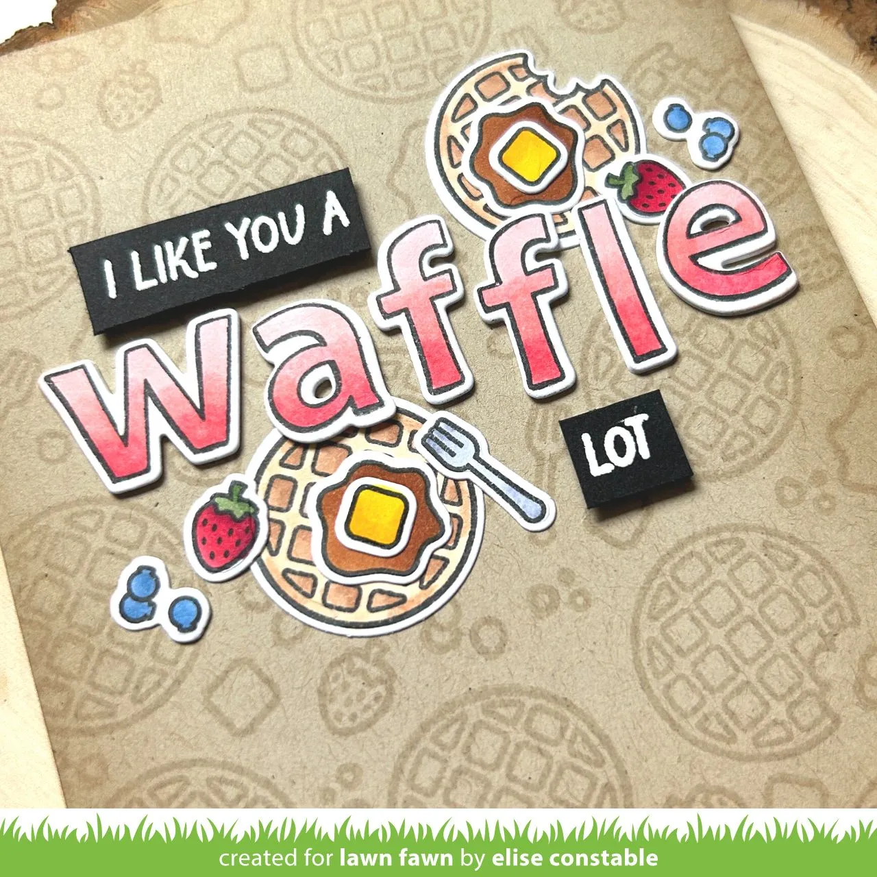 Lawn Fawn A Waffle Lot Stempelset Waffel