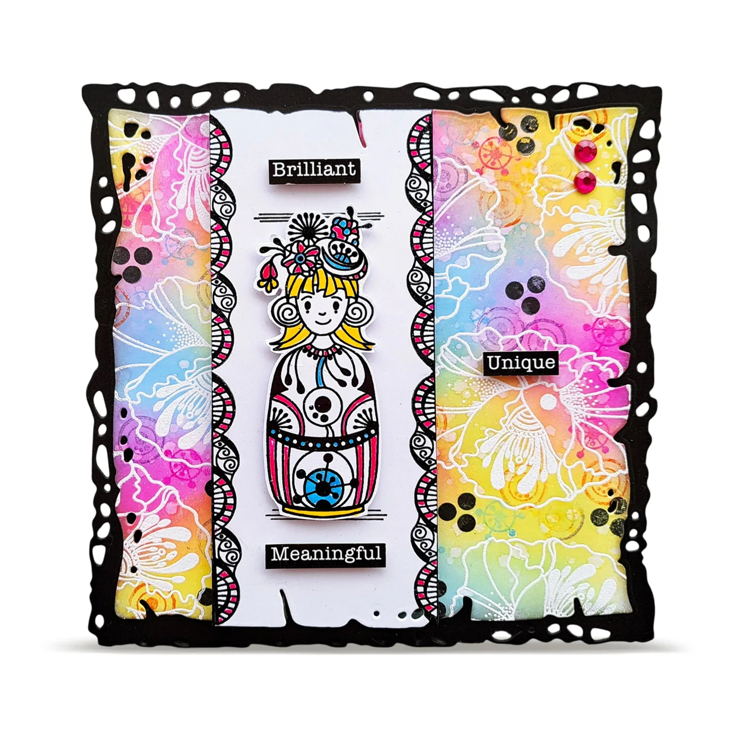 AALL and Create Azoline Lovely Couleurs Stempel-Bundle A6 floral