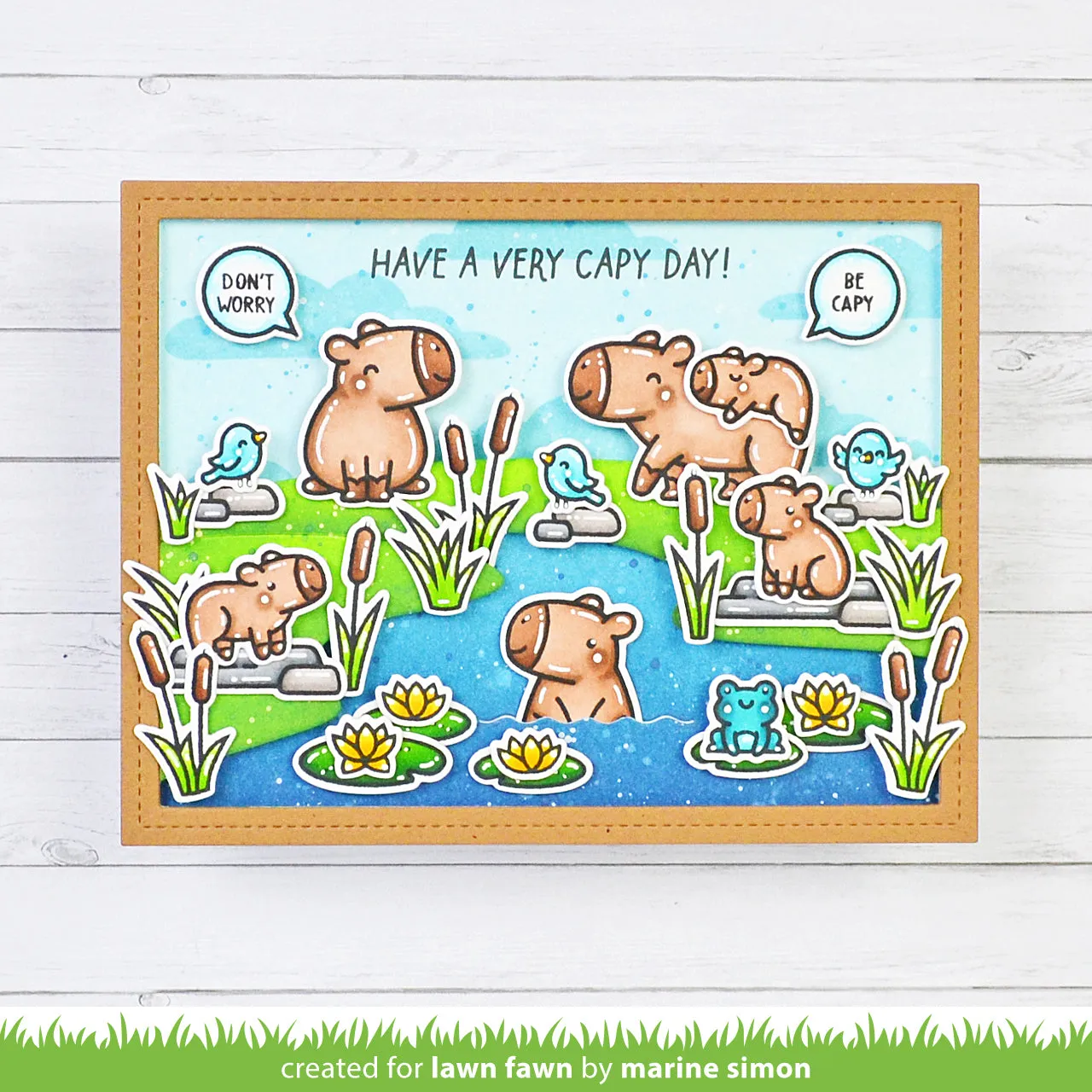 Lawn Fawn Capybaras Add-On LF3767 Clear Stamps schlafend
