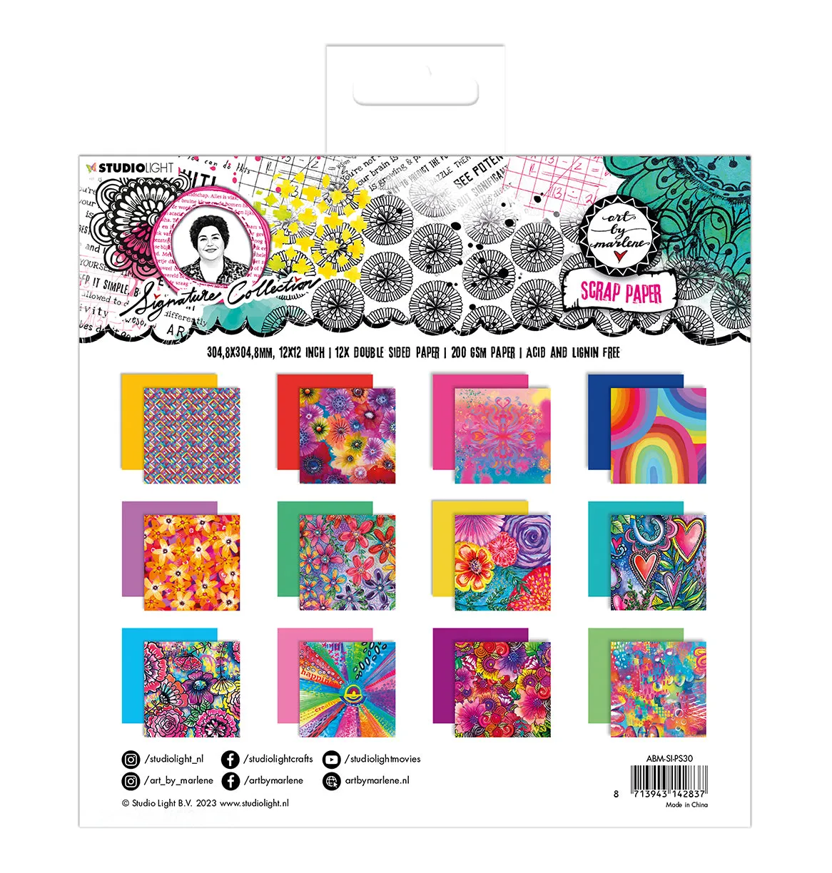 StudioLight Art by Marlene Signature Papier-Set 12 Blatt 30,5 cm