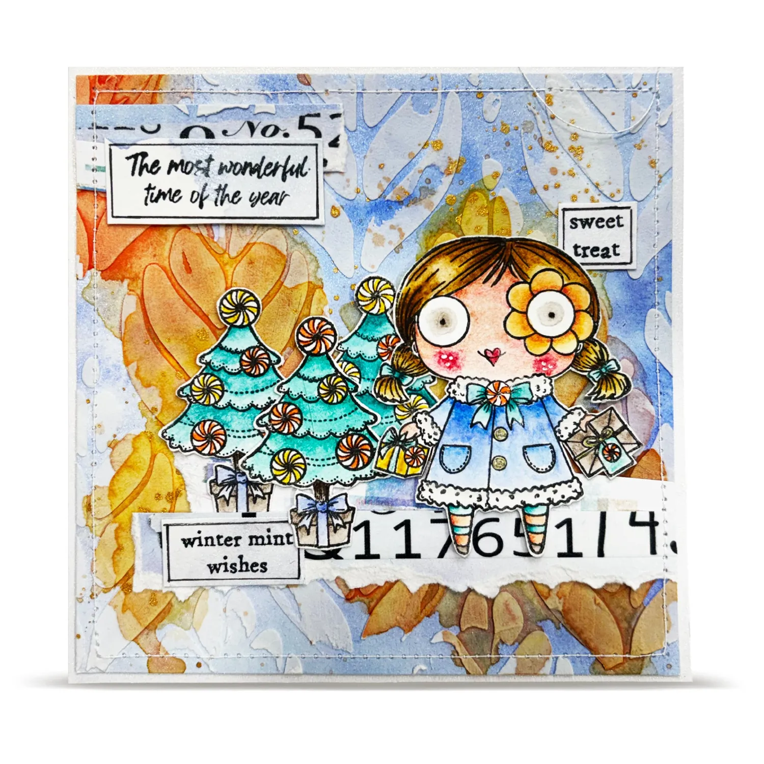 AALL and Create Janet Klein Season Of Sparkle Stempelset 12er A7 Weihnachten