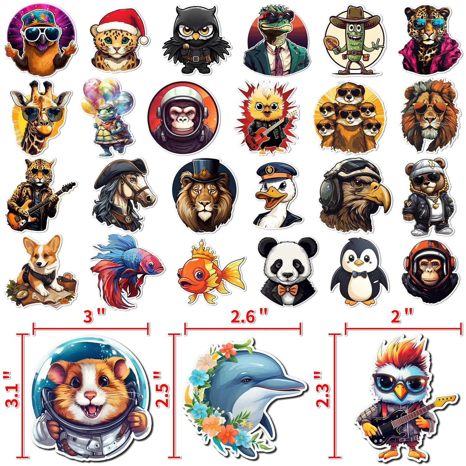 Ieebee Jungle Adventure Sticker Set 160 Stk. wasserfest