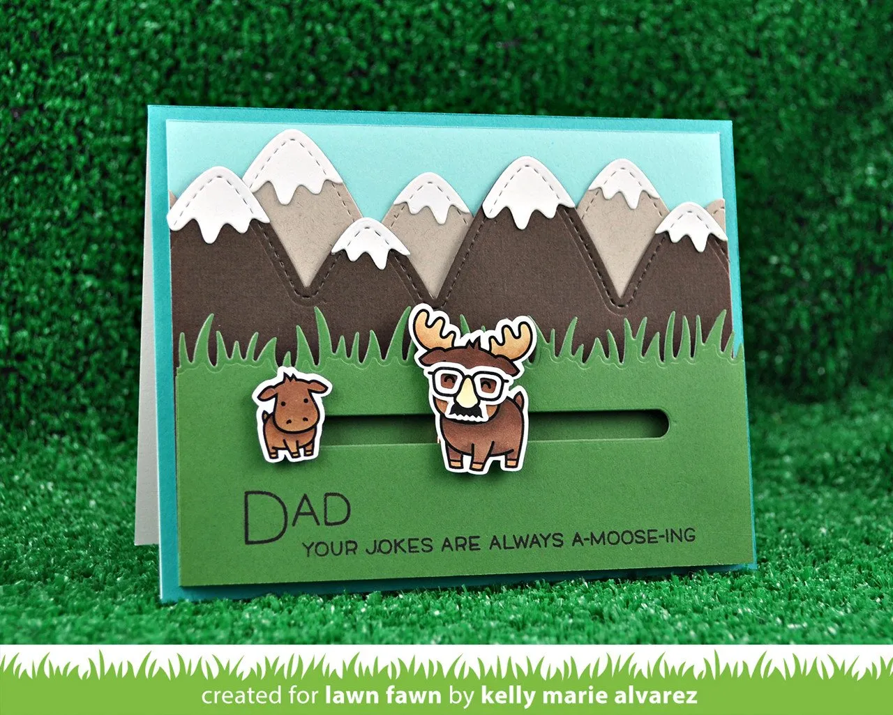 Lawn Fawn Stitched Mountain Borders Stanzen Berge