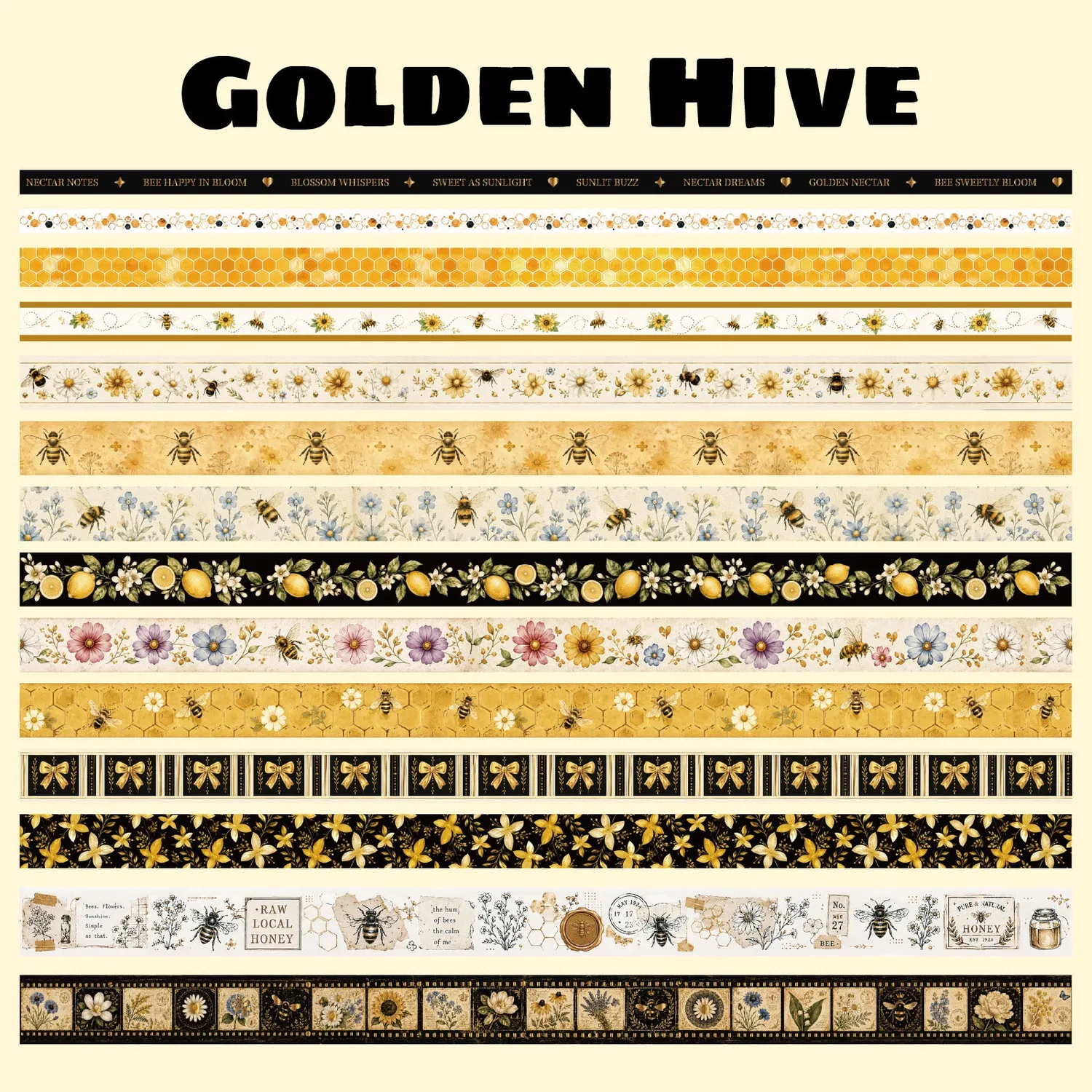 Ieebee Bee Washi Tape Set Goldfolie Blumen 30 Rollen