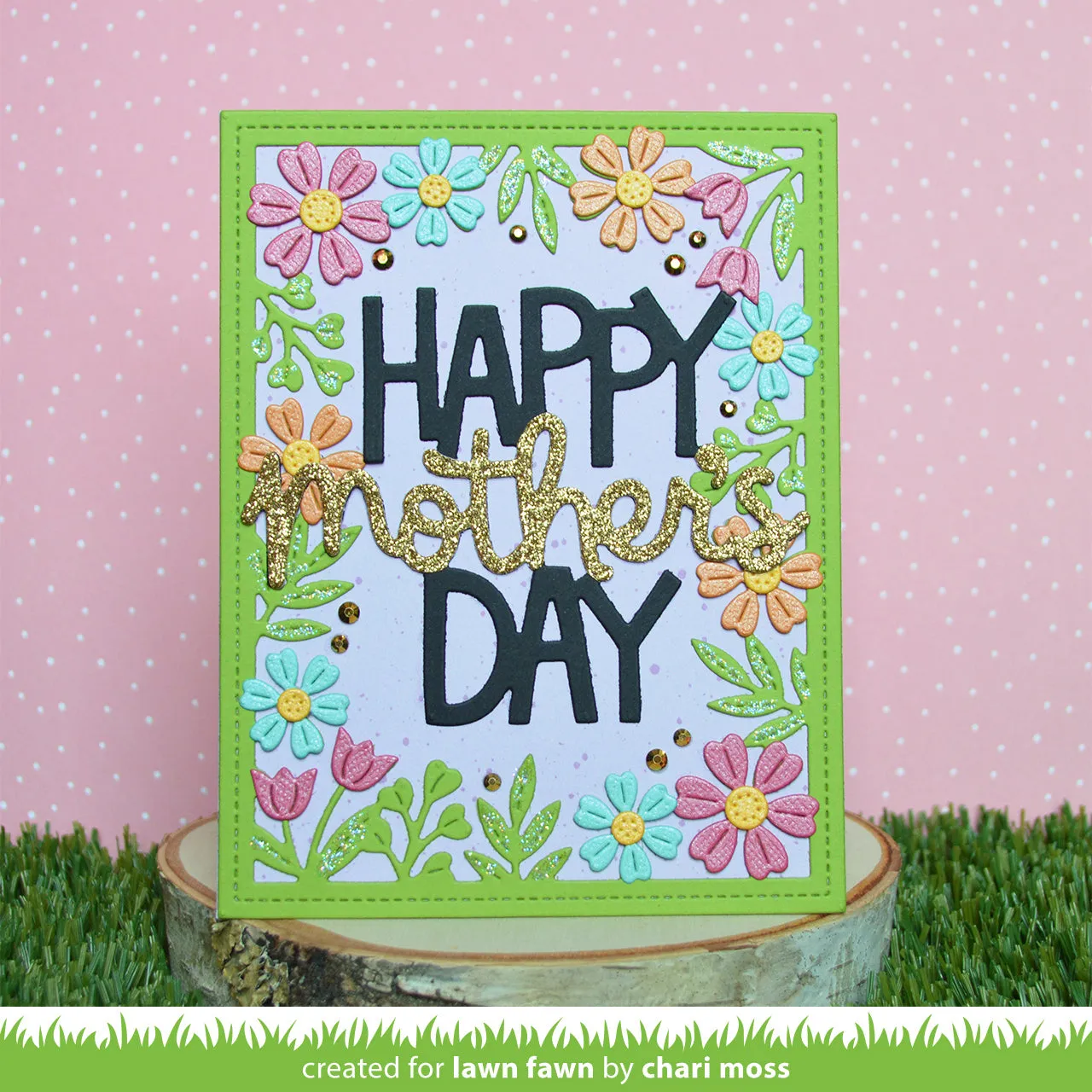 Lawn Fawn Giant Happy Mother's Day Stanzen Muttertag