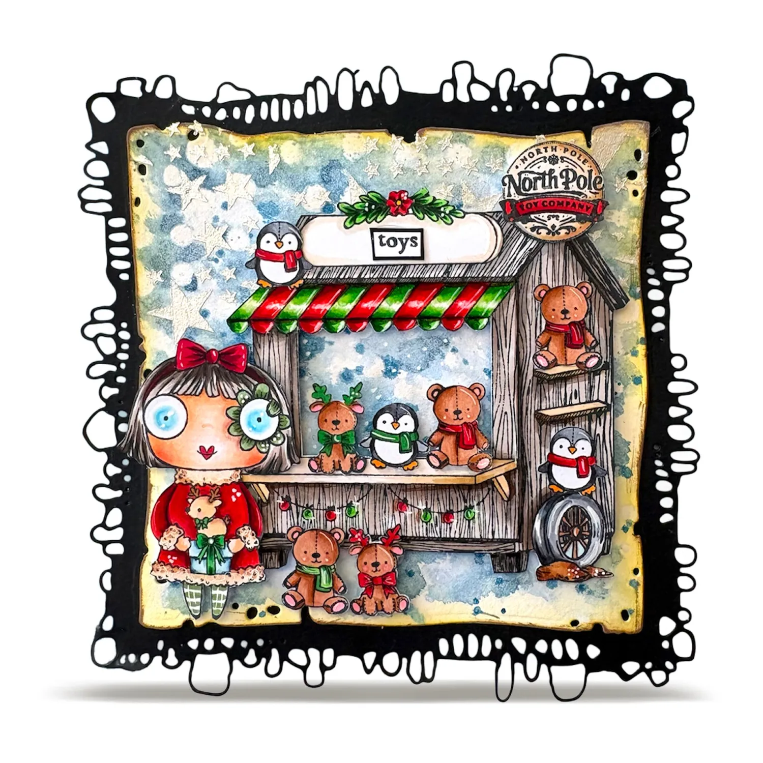 AALL and Create TP-1392 Stempelset A7 North Pole Toy Company Weihnachten
