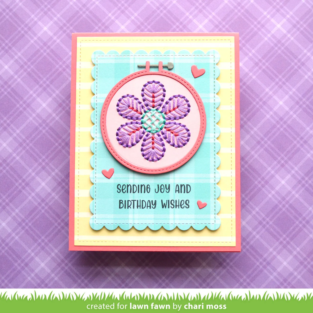 Lawn Fawn Embroidery Hoop Flower Add-On Stanze Blume