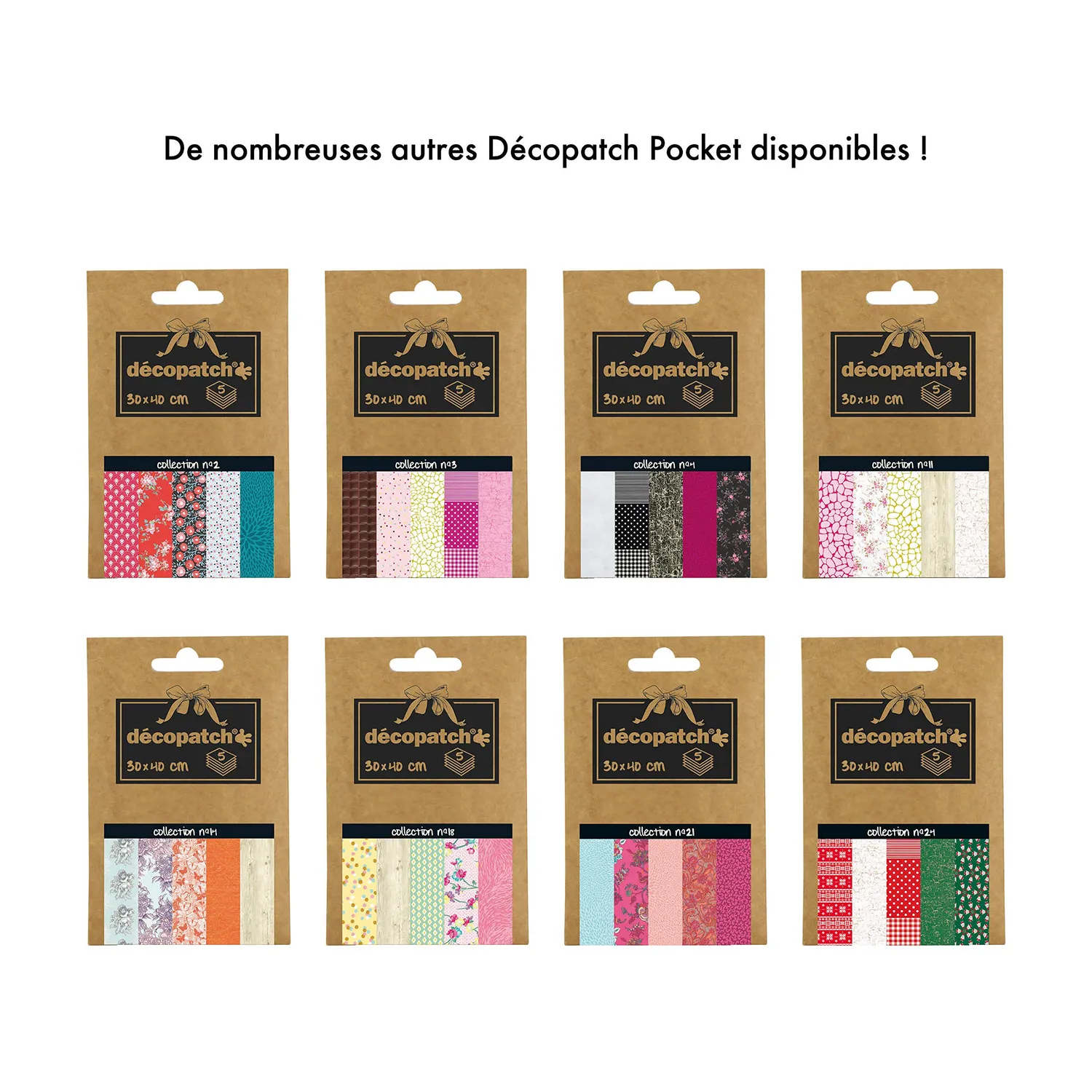 décopatch DP002O Pocket Sortierung 2 Papier 5 Bogen