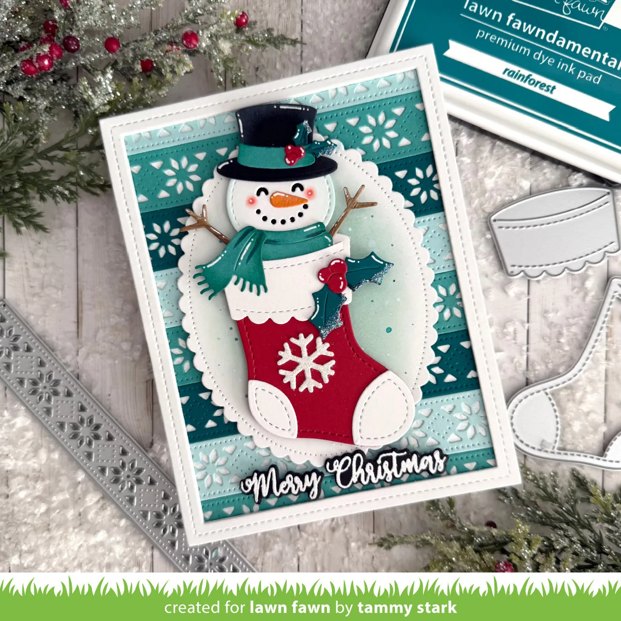 Lawn Fawn Nordic Snowflake Border Stanzschablone 15cm