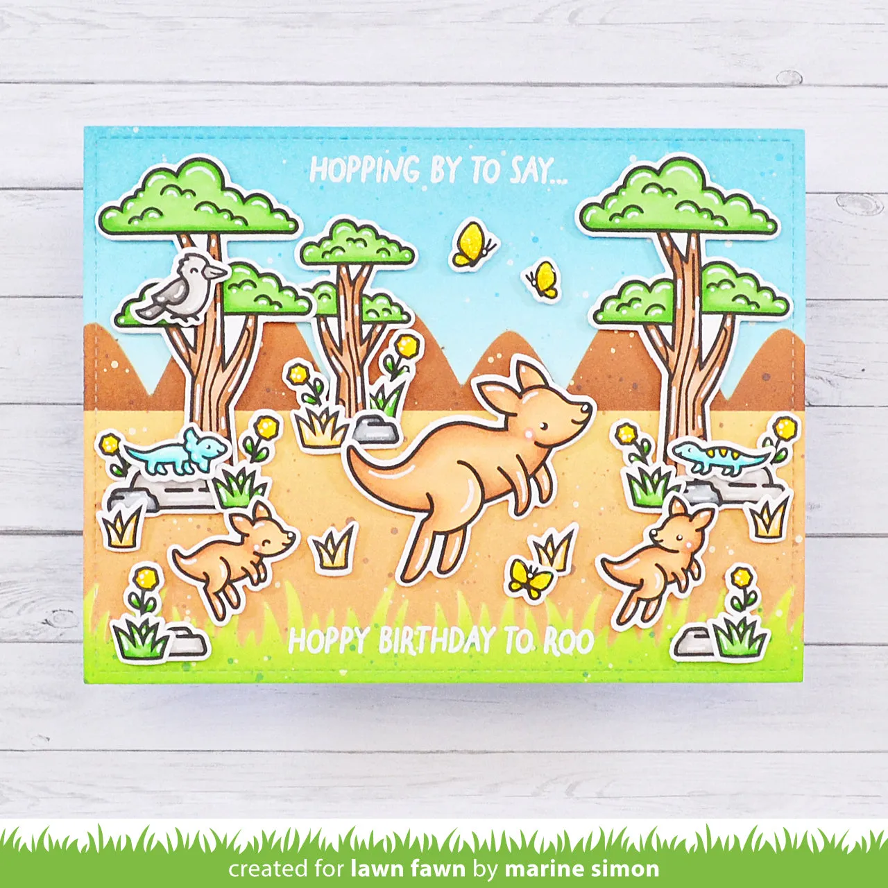 Lawn Fawn Kanga-rrific Stempelset Känguru Muttertag