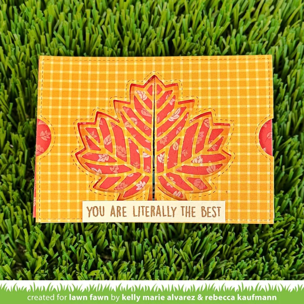 Lawn Fawn Ta-Da! Diorama Maple Leaf Stanzschablone Ahornblatt
