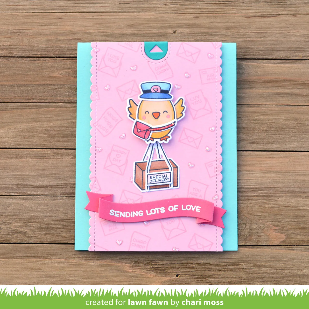 Lawn Fawn Special Delivery Box Add-On Stempelset Geschenkbox