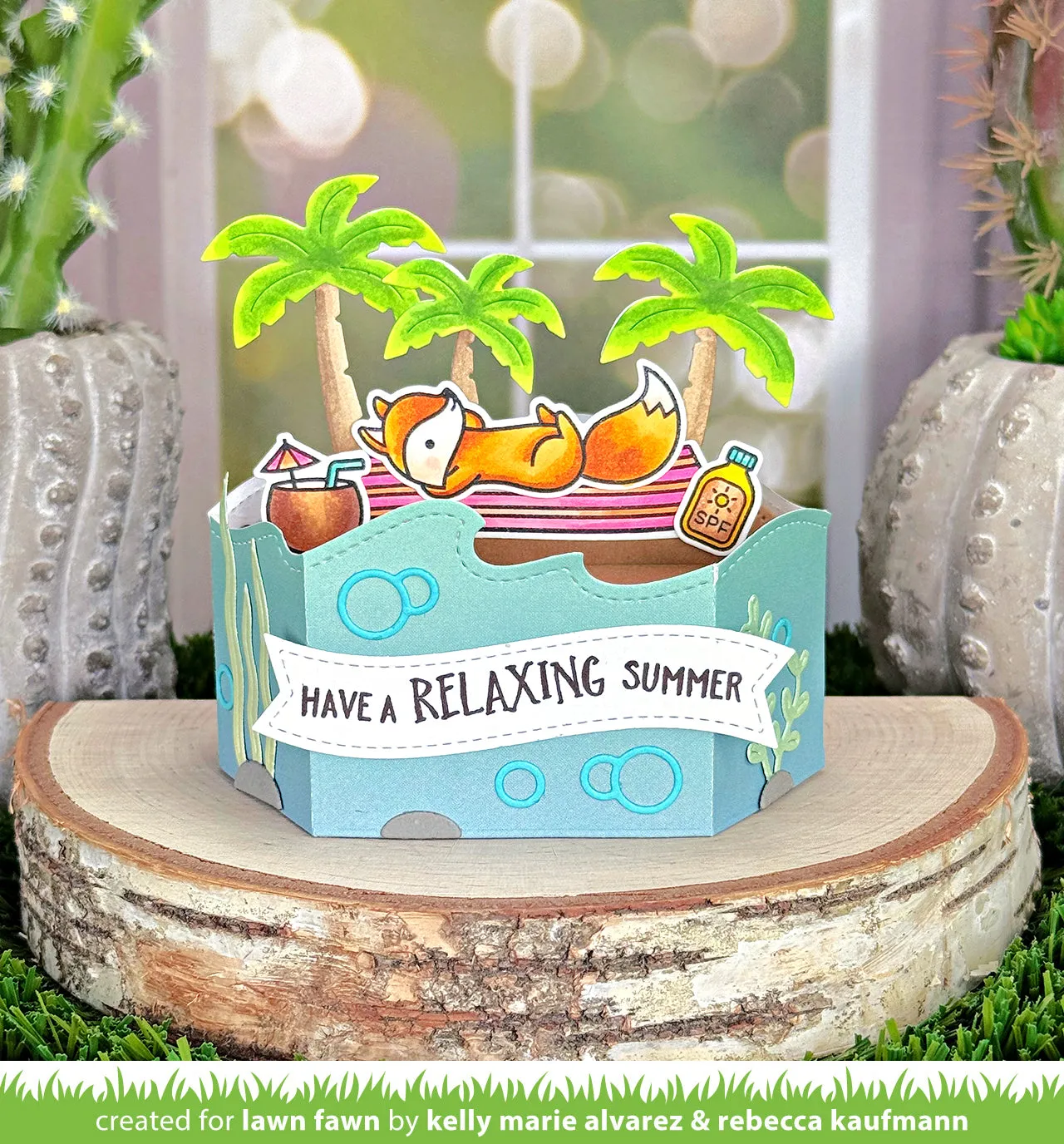 Lawn Fawn Platform Pop-Up Palm Tree Stanzschablonen 5er