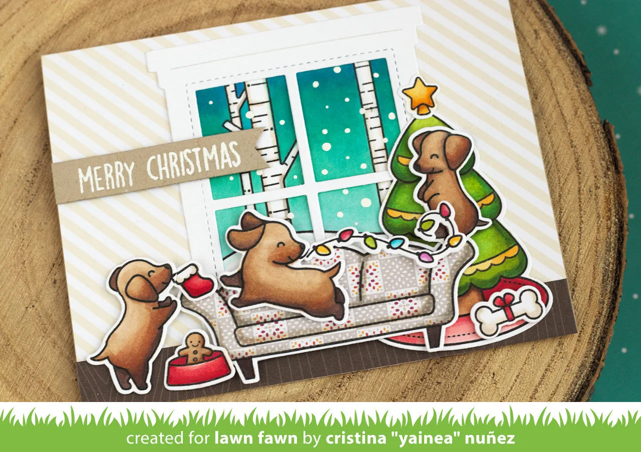 Lawn Fawn Window Scene Winter LF2672 Clear Stamps