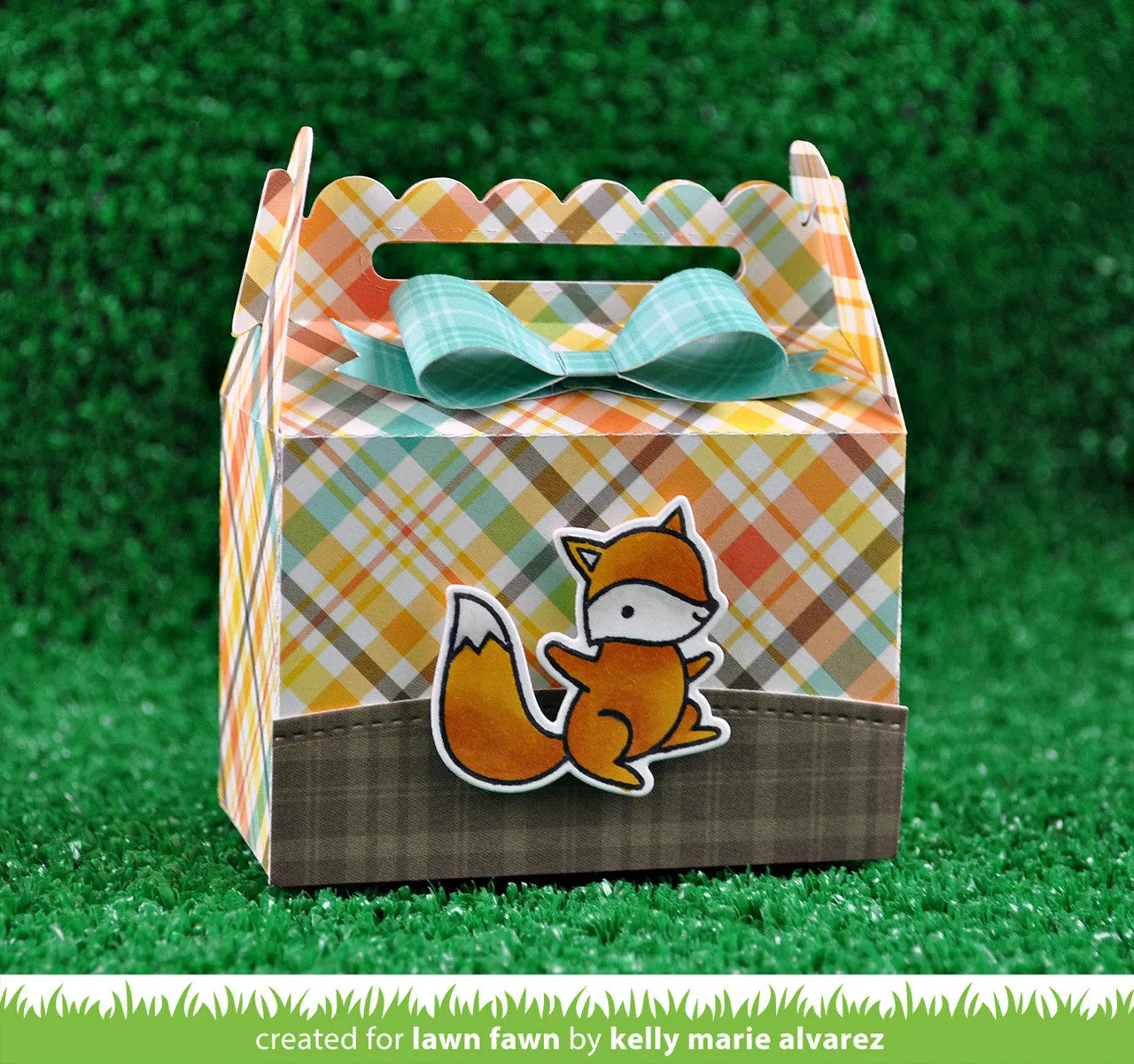 Lawn Fawn Scalloped Treat Box Stanzschablone Geschenkbox