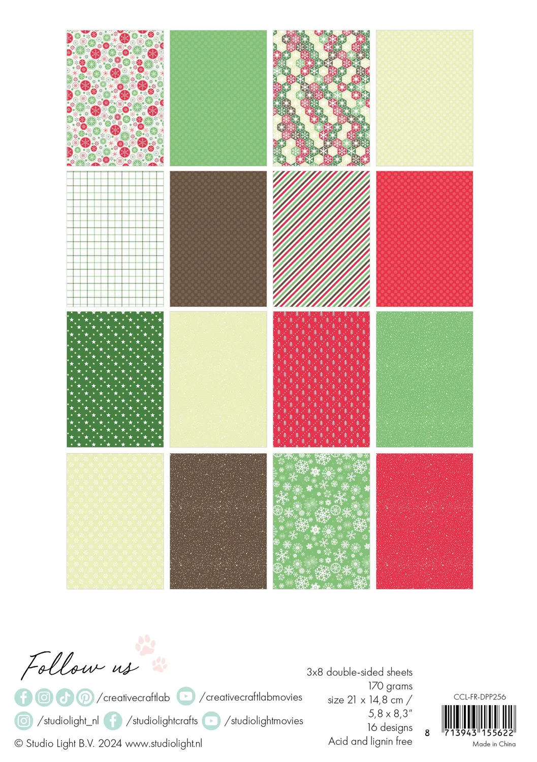 StudioLight Creative Craftlab Home for Xmas Papierblock Weihnachten