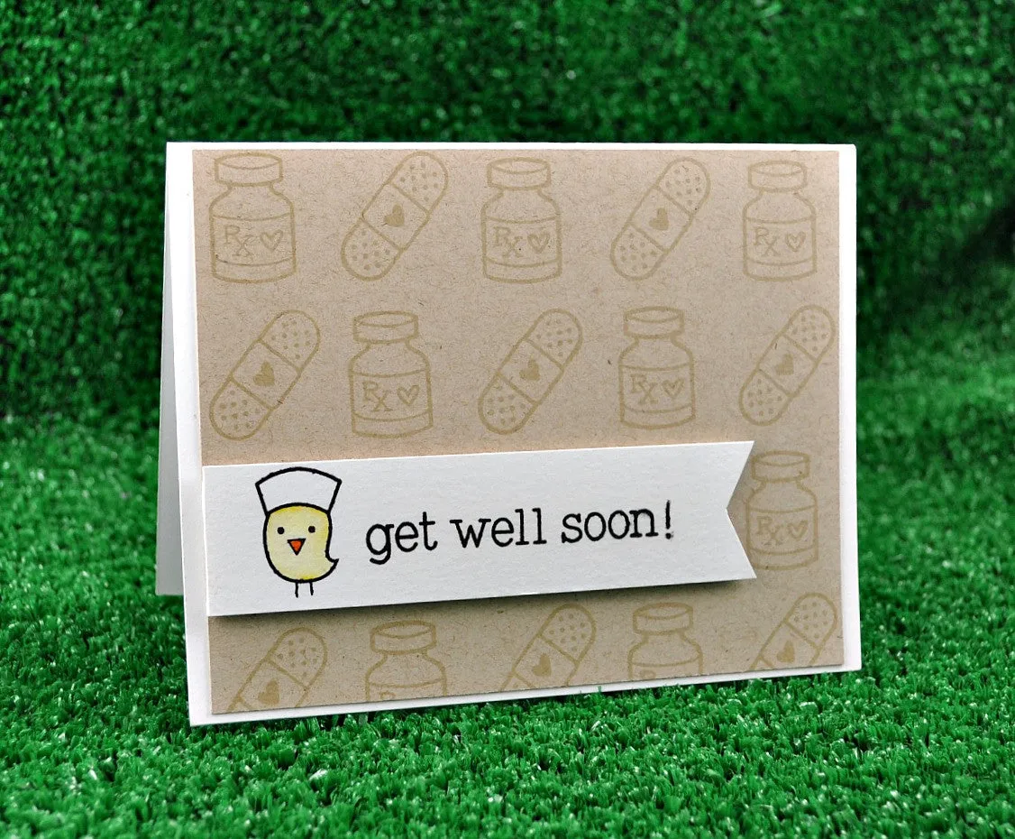 Lawn Fawn Get Well Soon LF682 Stempelset Gute Besserung