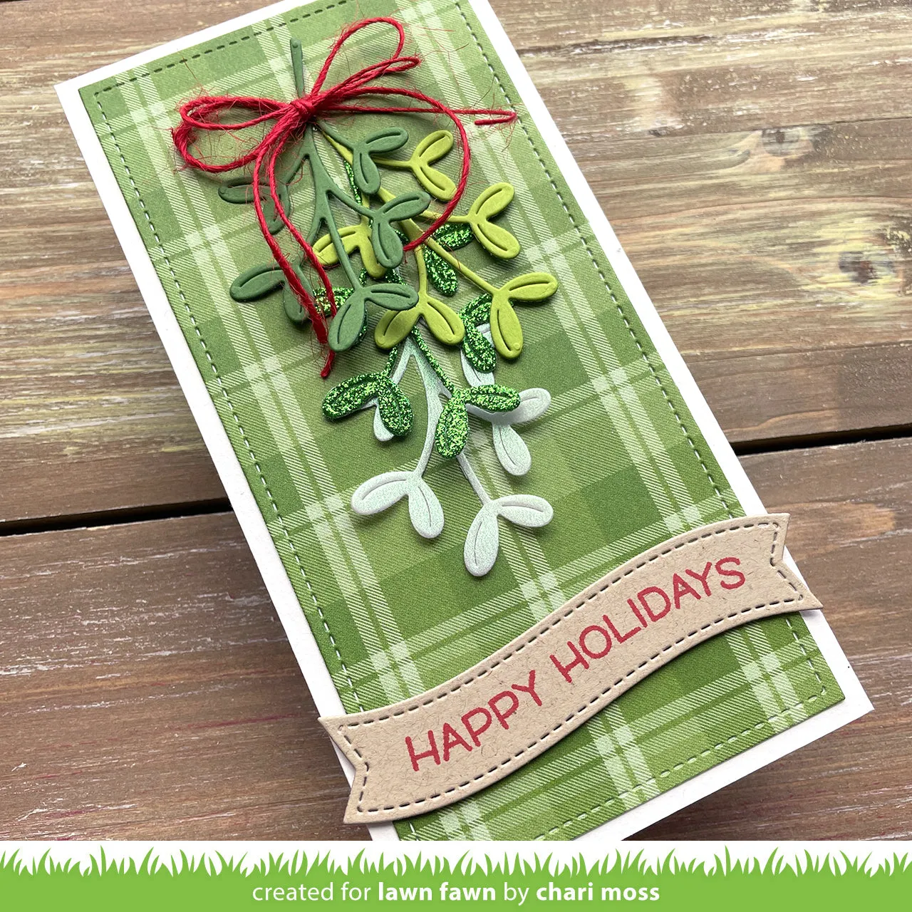 Lawn Fawn Merry Mistletoe Lawn Cuts Stanze Beeren