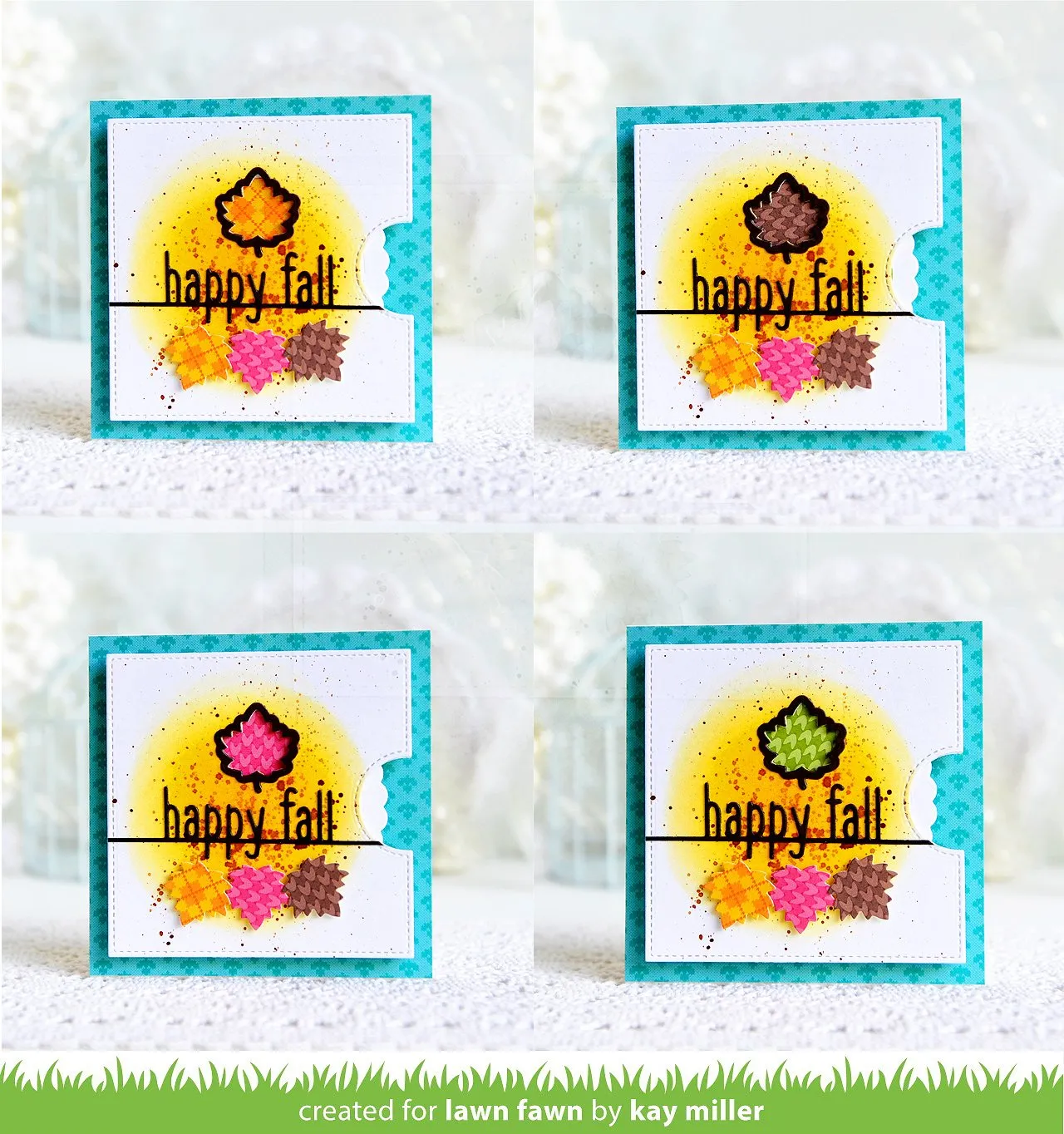 Lawn Fawn Reveal Wheel Fall Leaf Stanzschablone Herbst