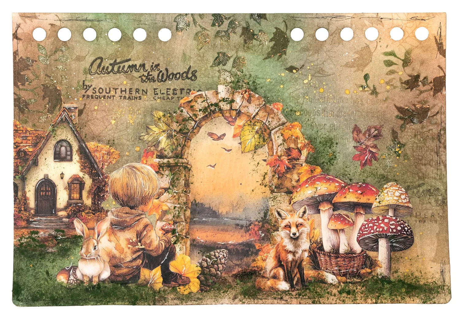 Jenine's Mindful Art Autumn Pathway Schablone 4-teilig Wald