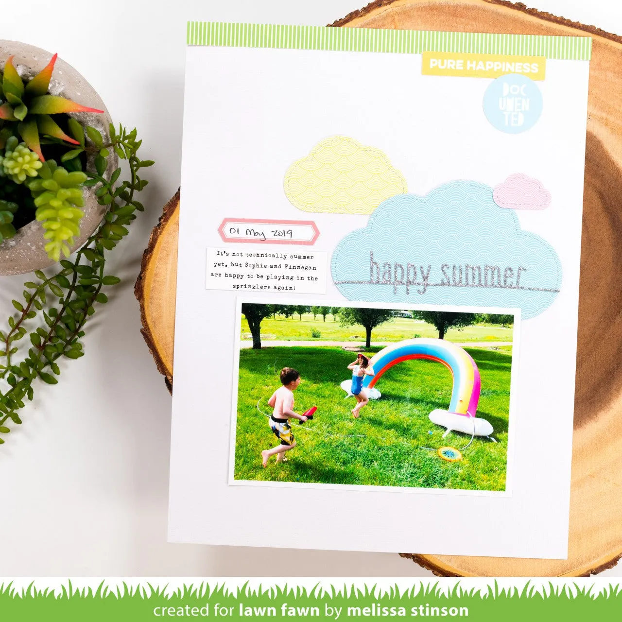 Lawn Fawn Happy Summer Line Border Stanzschablone Sommer