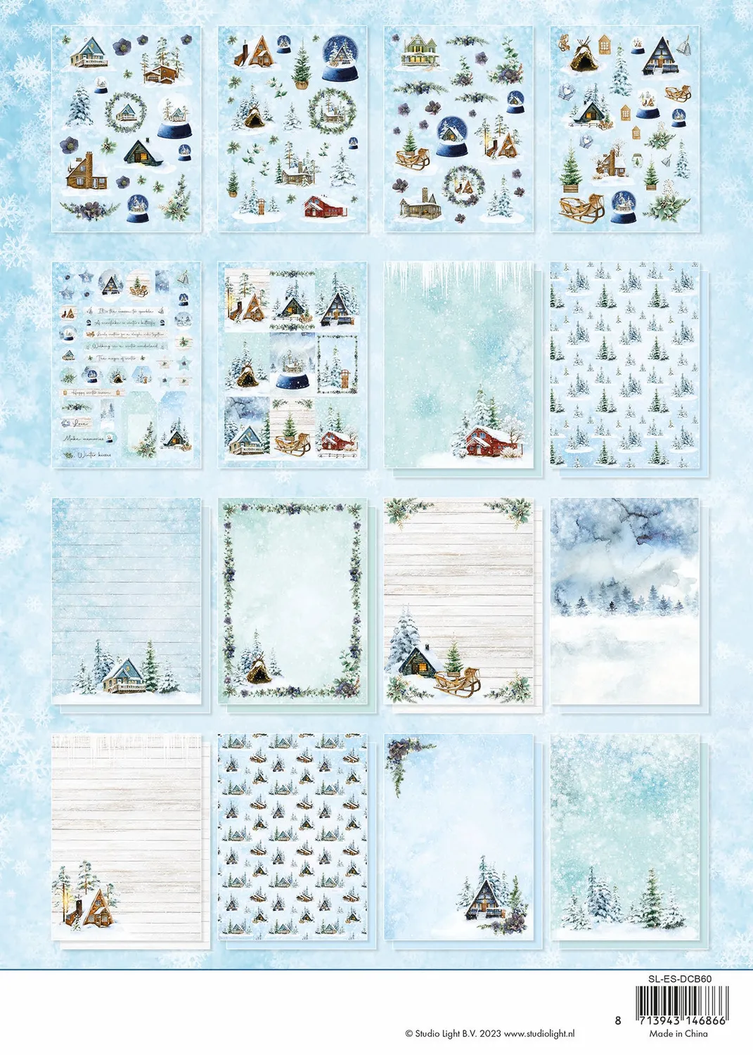 Studio Light Essentials Die-cut Papierblock Winter Scene