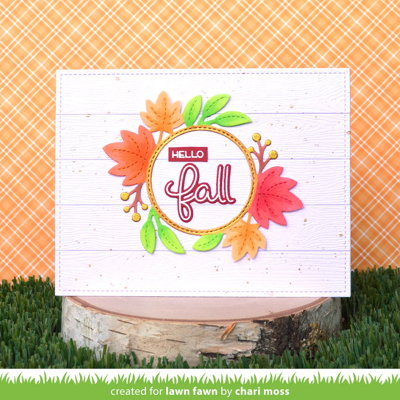 Lawn Fawn Magic Iris Fall Leaves Stanzform Herbst
