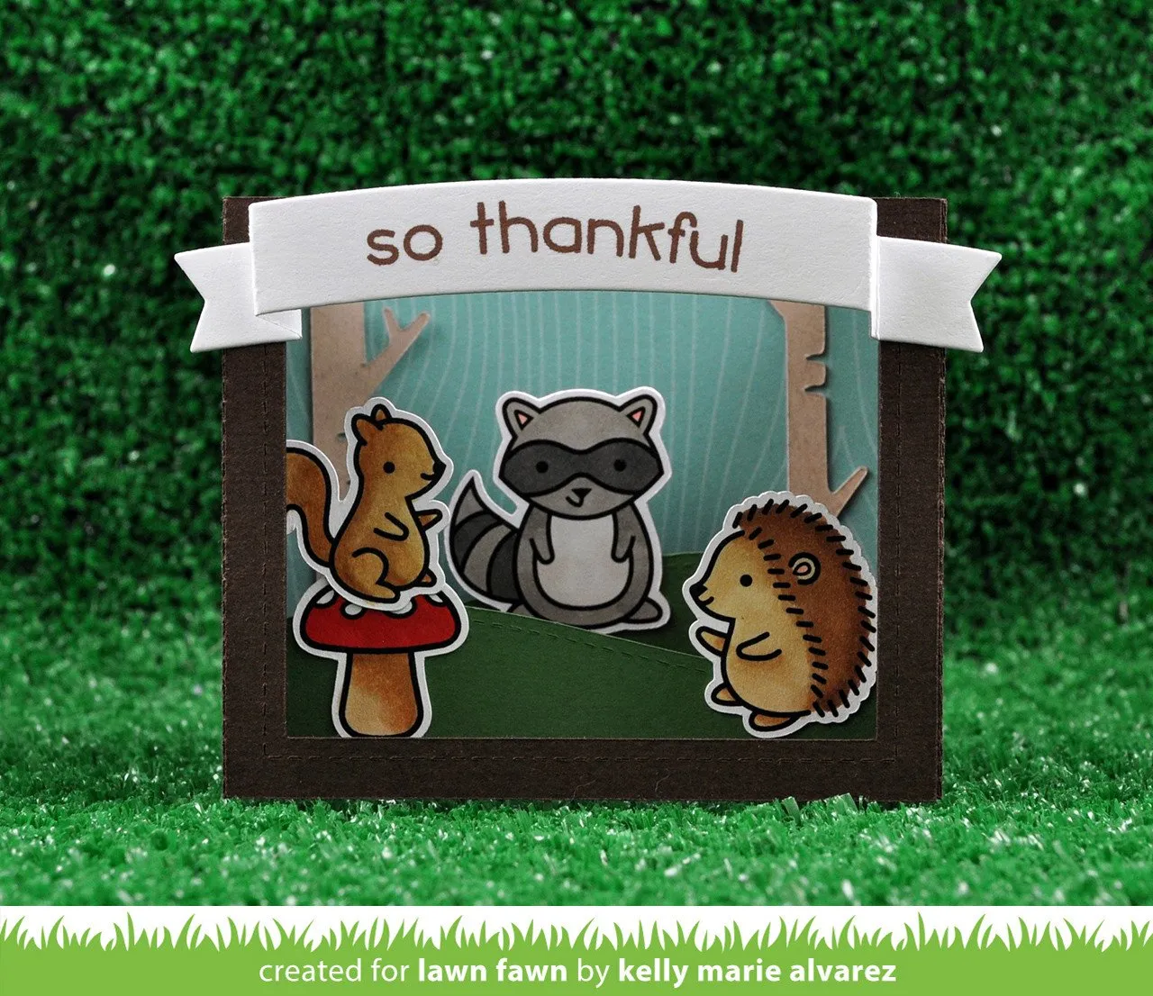 Lawn Fawn Forest Feast Clear Stamps Herbst Waldtiere