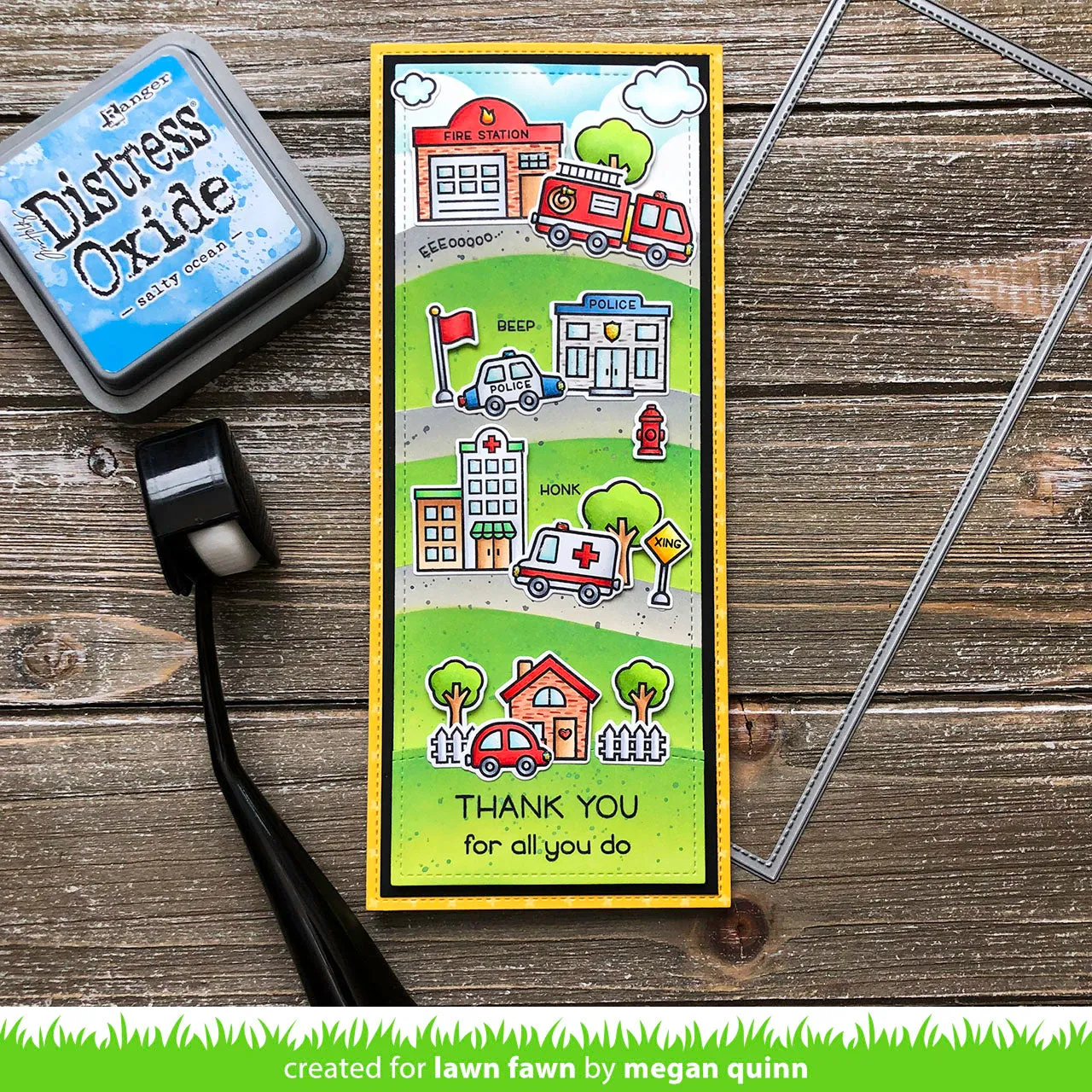 Lawn Fawn Village Heroes Stempelset Helfer