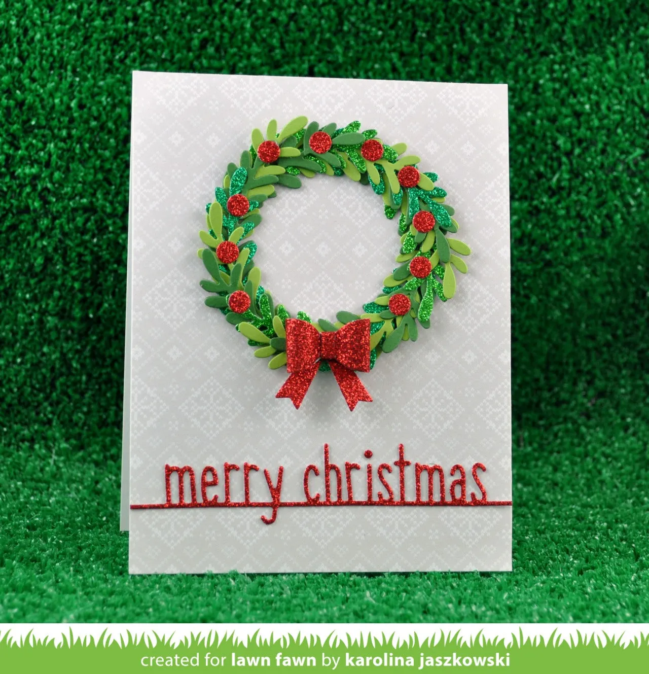 Lawn Fawn Merry Christmas Line Border Stanzschablone