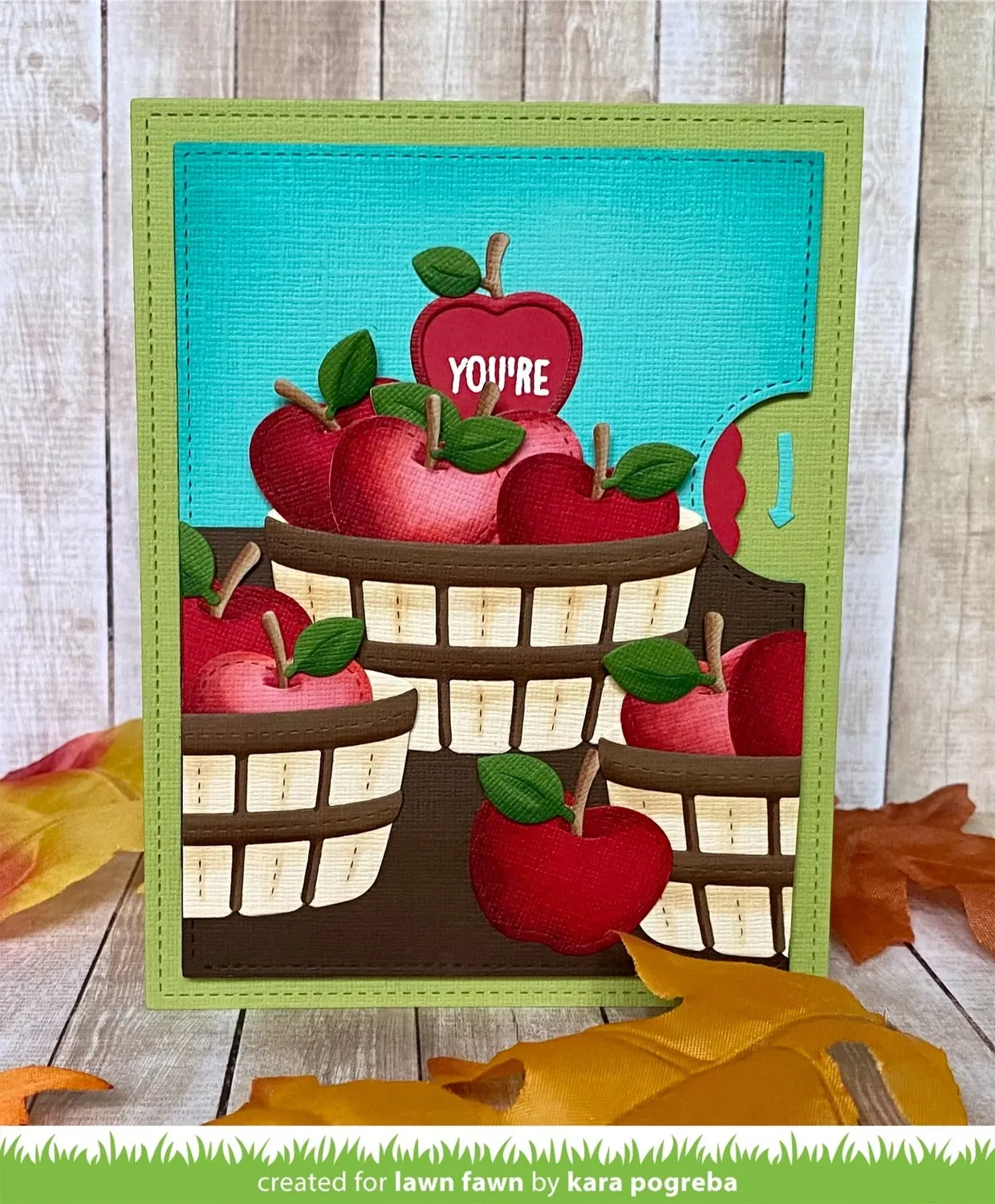 Lawn Fawn Reveal Wheel Apple Add-On Stanzschablonen Apfel